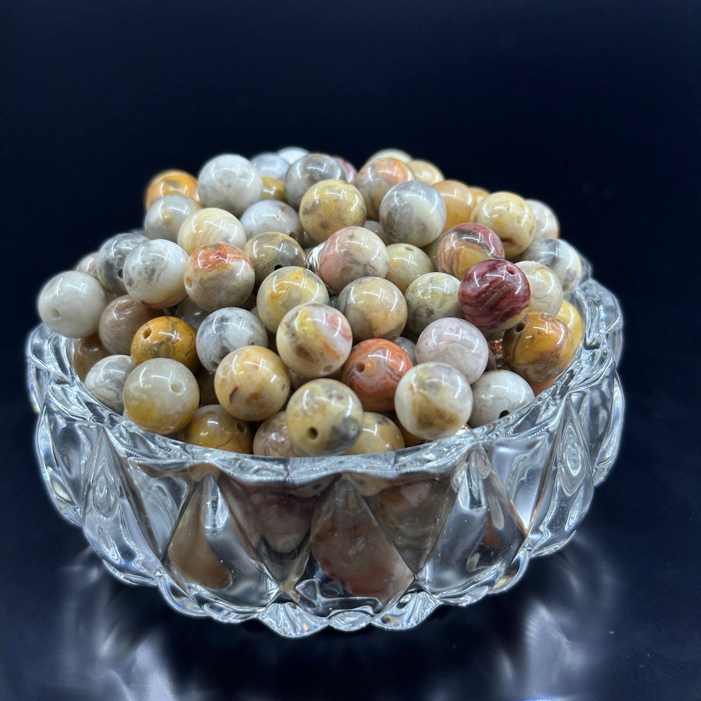 KEVI-DIY 8mm(±0.5mm) Natural Crystal Bead Set | 180 Beads + Free Elastic Strings & Charming Spacers | Make 8 Bracelets