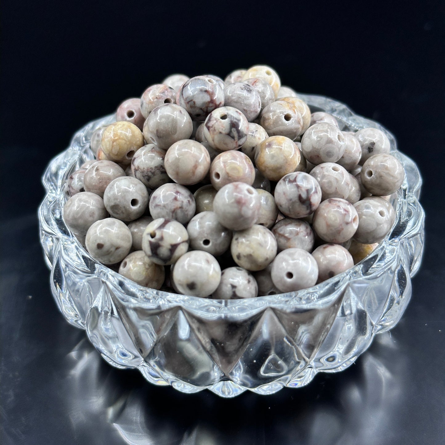 KEVI-DIY 8mm(±0.5mm) Natural Crystal Bead Set | 180 Beads + Free Elastic Strings & Charming Spacers | Make 8 Bracelets