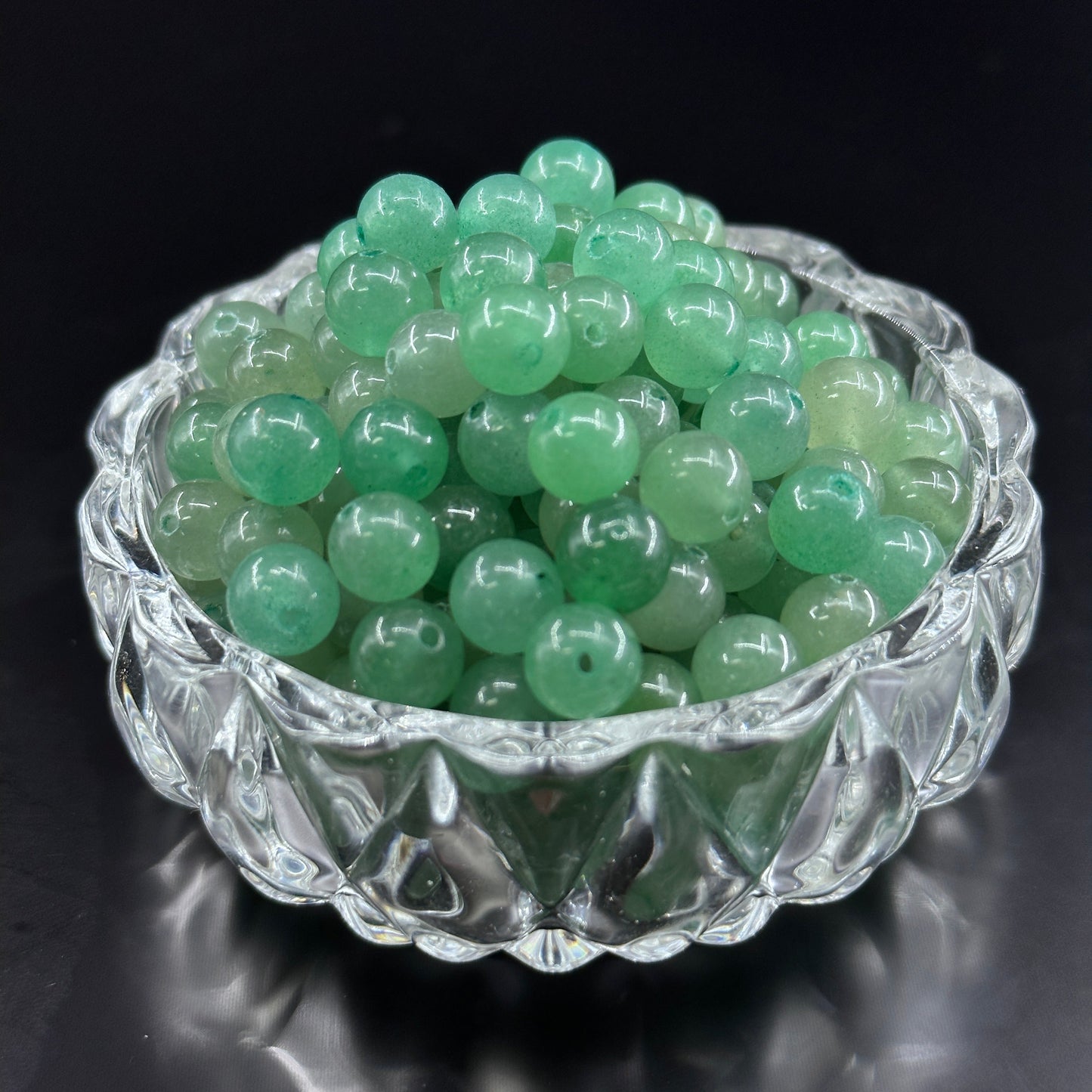 KEVI-DIY 8mm(±0.5mm) Natural Crystal Bead Set | 180 Beads + Free Elastic Strings & Charming Spacers | Make 8 Bracelets