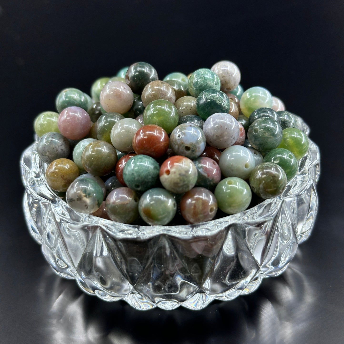 KEVI-DIY 8mm(±0.5mm) Natural Crystal Bead Set | 180 Beads + Free Elastic Strings & Charming Spacers | Make 8 Bracelets