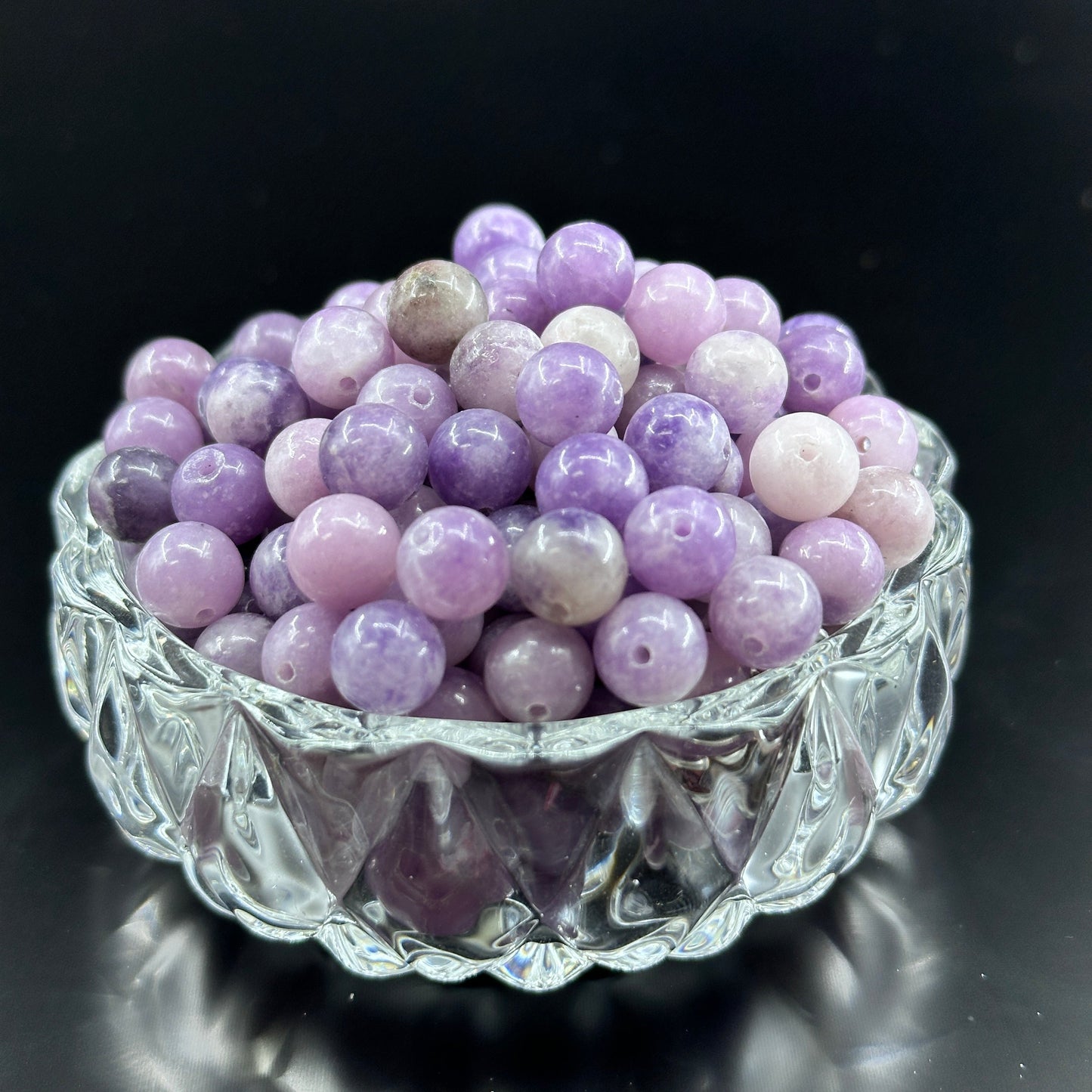KEVI-DIY 8mm(±0.5mm) Natural Crystal Bead Set | 180 Beads + Free Elastic Strings & Charming Spacers | Make 8 Bracelets