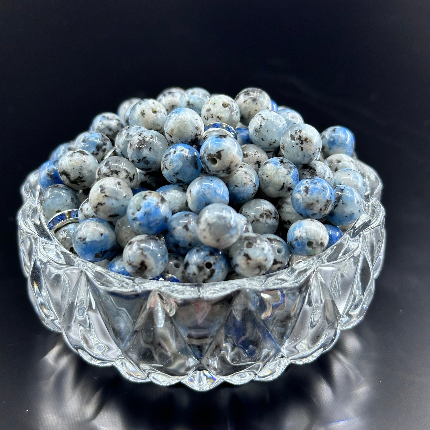 KEVI-DIY 8mm(±0.5mm) Natural Crystal Bead Set | 180 Beads + Free Elastic Strings & Charming Spacers | Make 8 Bracelets