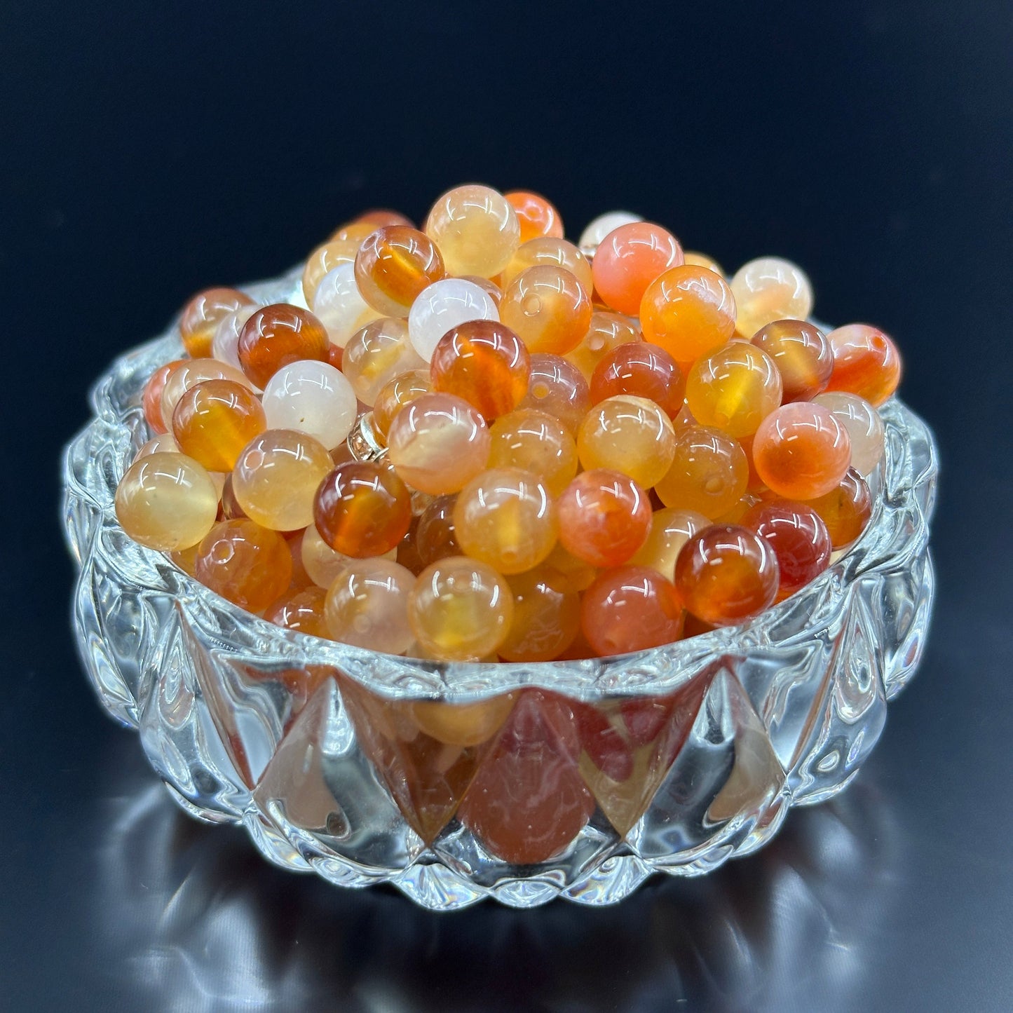 KEVI-DIY 8mm(±0.5mm) Natural Crystal Bead Set | 180 Beads + Free Elastic Strings & Charming Spacers | Make 8 Bracelets