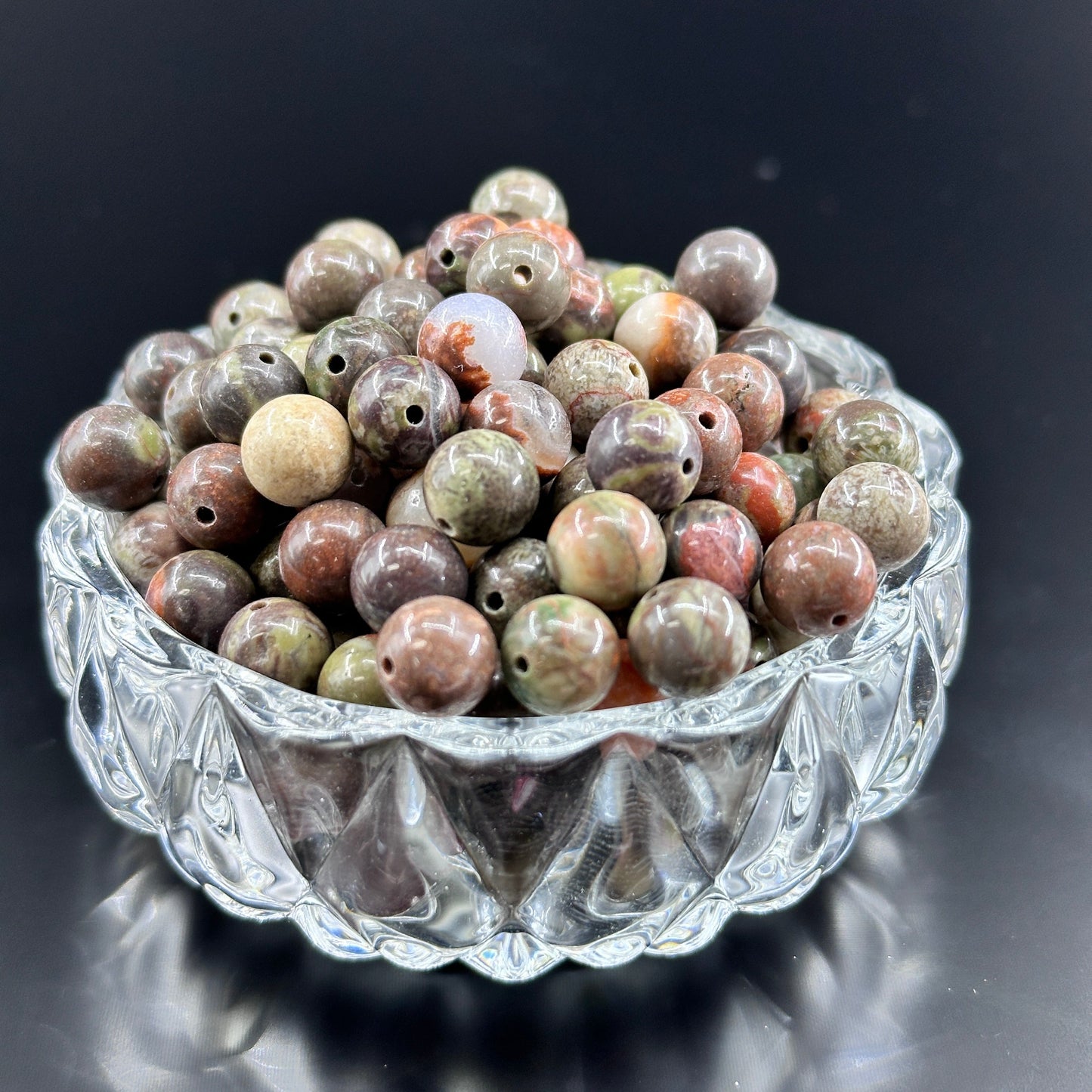 KEVI-DIY 8mm(±0.5mm) Natural Crystal Bead Set | 180 Beads + Free Elastic Strings & Charming Spacers | Make 8 Bracelets
