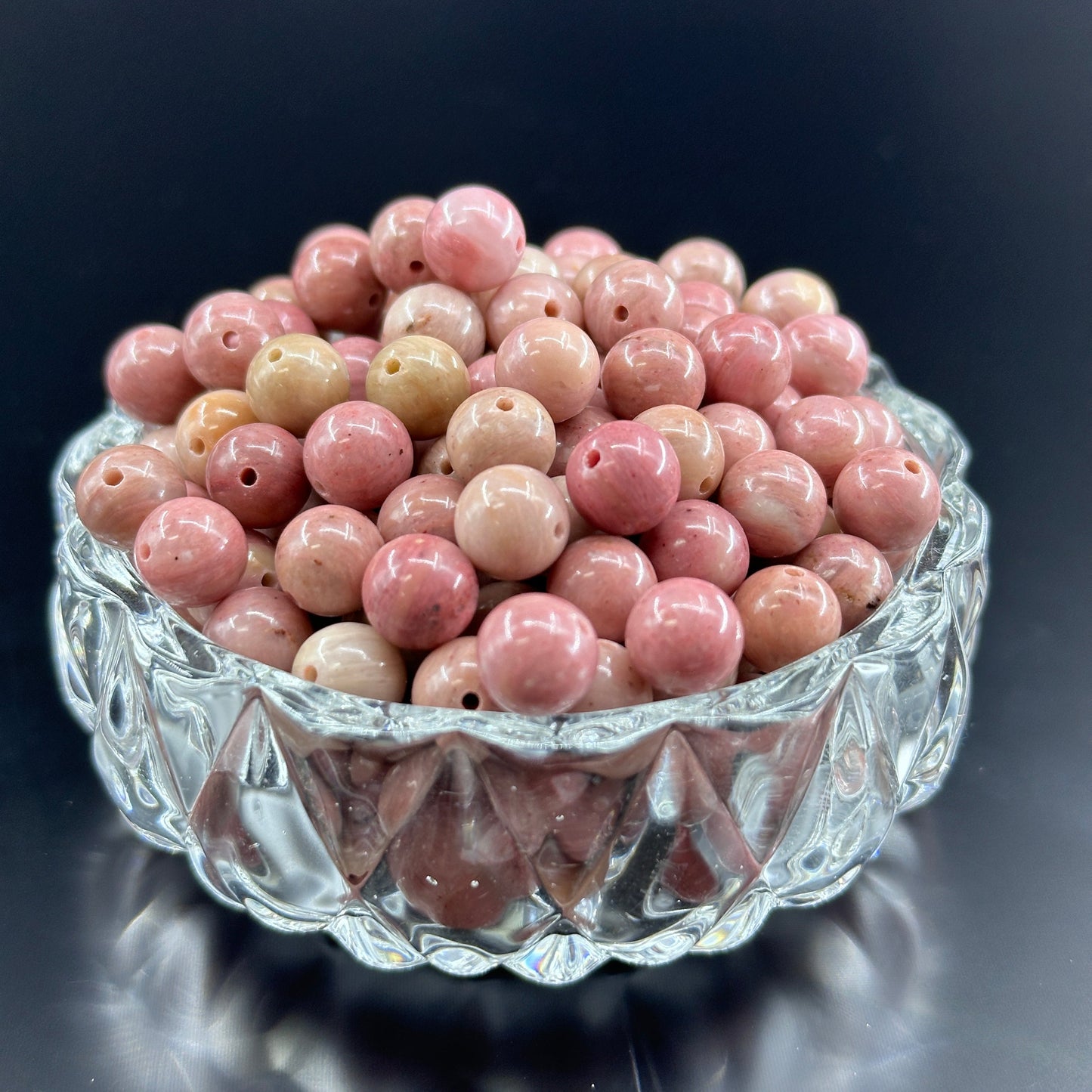 KEVI-DIY 8mm(±0.5mm) Natural Crystal Bead Set | 180 Beads + Free Elastic Strings & Charming Spacers | Make 8 Bracelets