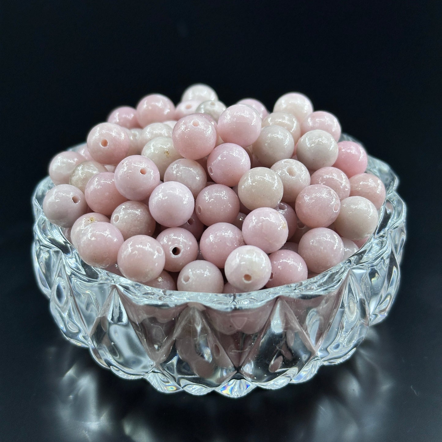 KEVI-DIY 8mm(±0.5mm) Natural Crystal Bead Set | 180 Beads + Free Elastic Strings & Charming Spacers | Make 8 Bracelets