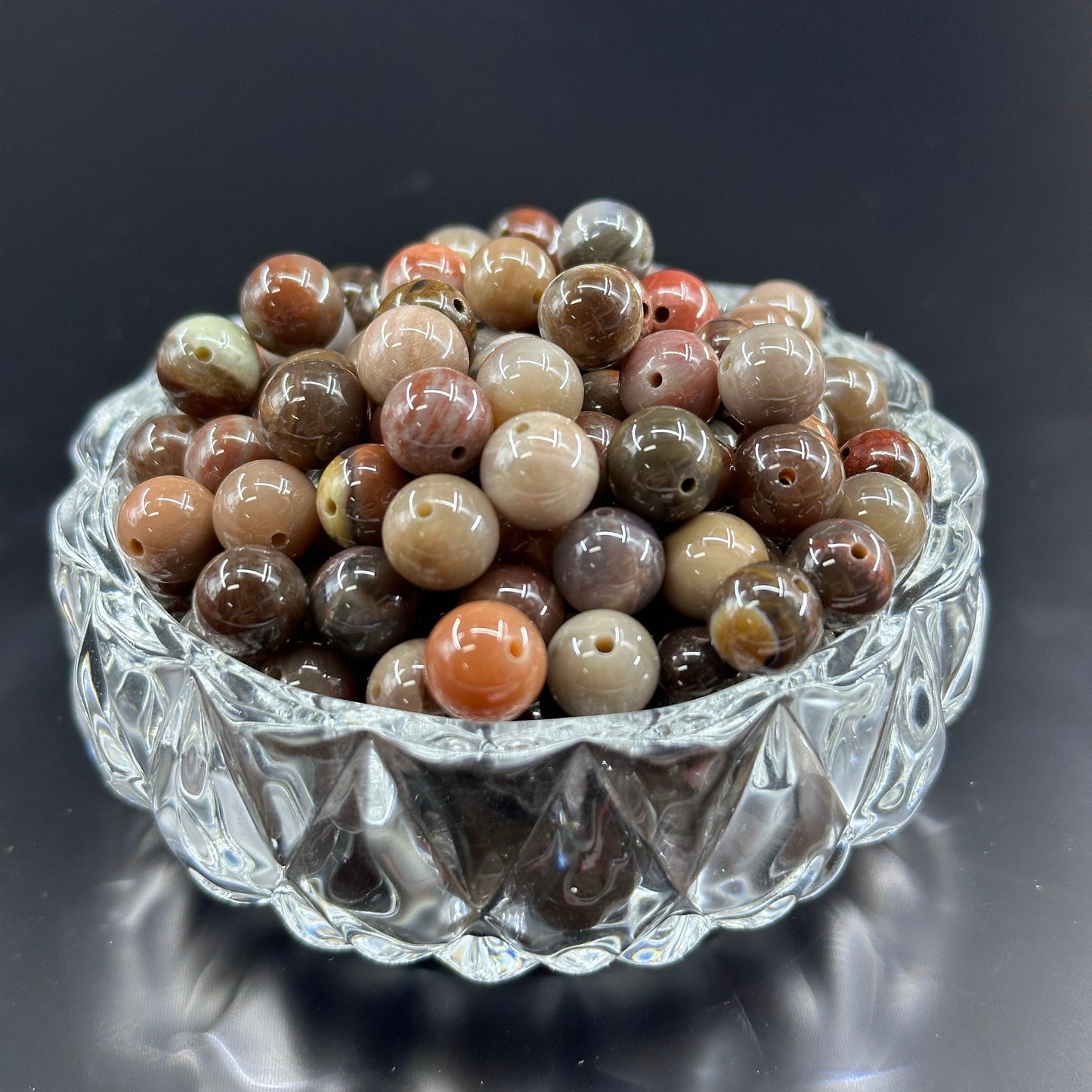 KEVI-DIY 8mm(±0.5mm) Natural Crystal Bead Set | 180 Beads + Free Elastic Strings & Charming Spacers | Make 8 Bracelets