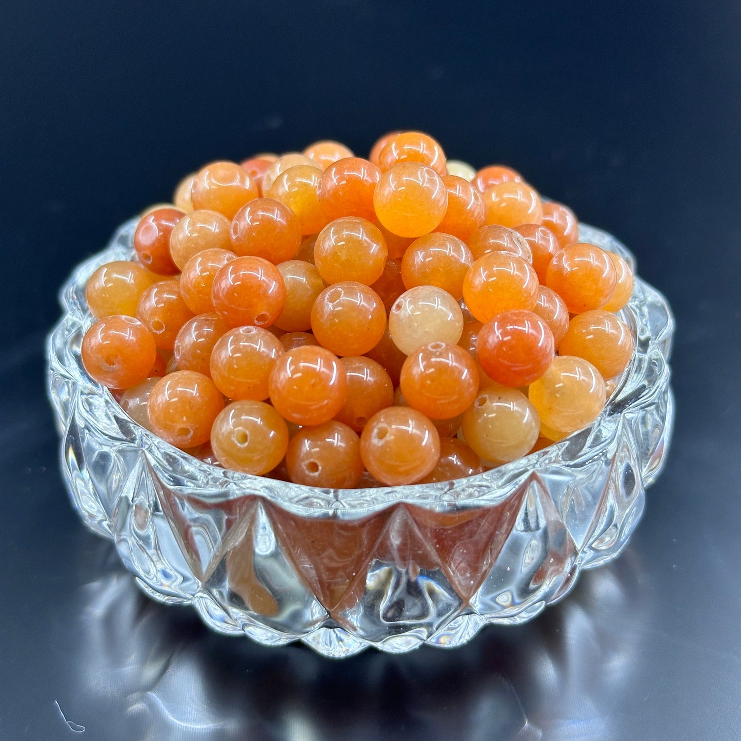 KEVI-DIY 8mm(±0.5mm) Natural Crystal Bead Set | 180 Beads + Free Elastic Strings & Charming Spacers | Make 8 Bracelets