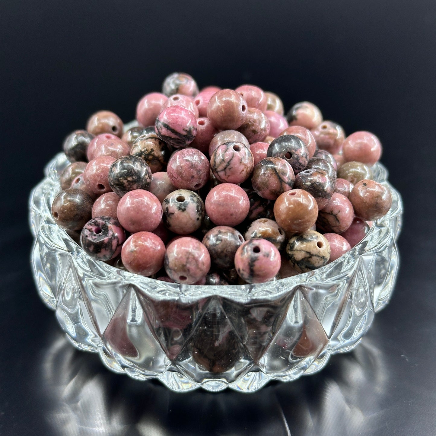 KEVI-DIY 8mm(±0.5mm) Natural Crystal Bead Set | 180 Beads + Free Elastic Strings & Charming Spacers | Make 8 Bracelets