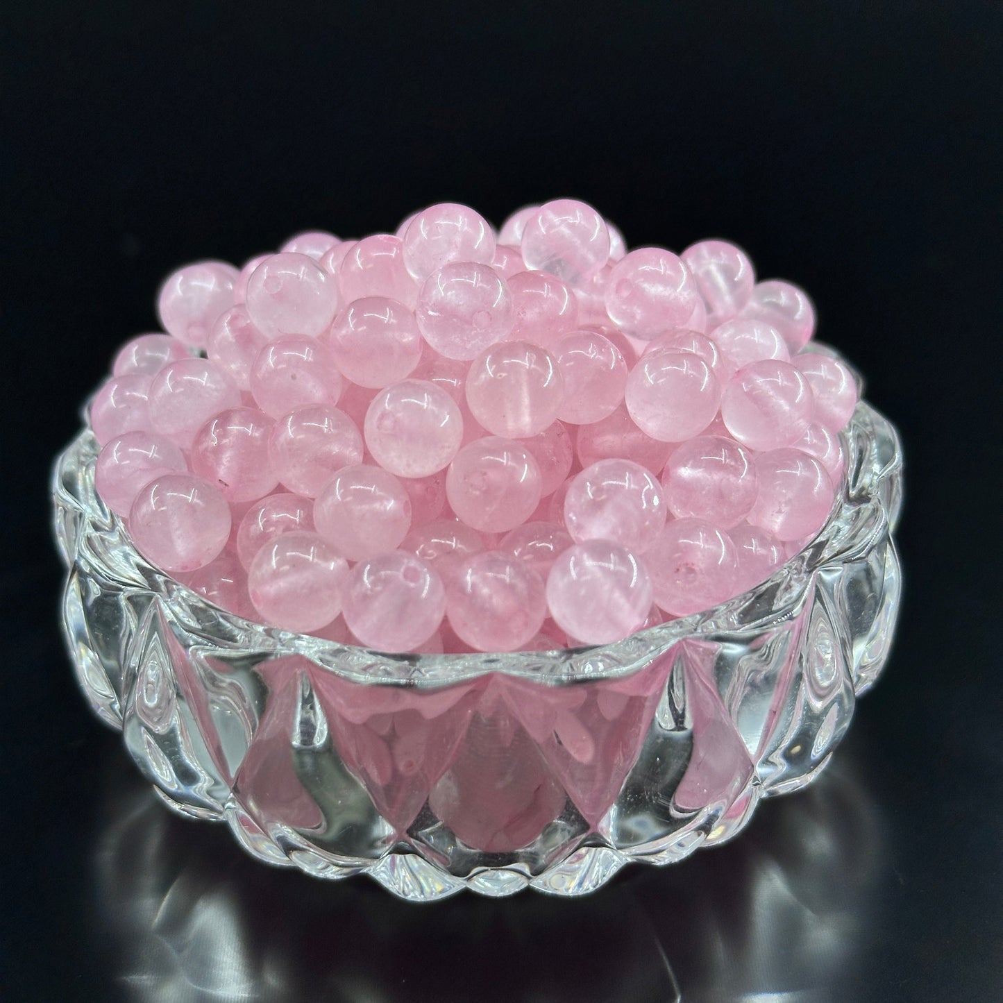 KEVI-DIY 8mm(±0.5mm) Natural Crystal Bead Set | 180 Beads + Free Elastic Strings & Charming Spacers | Make 8 Bracelets