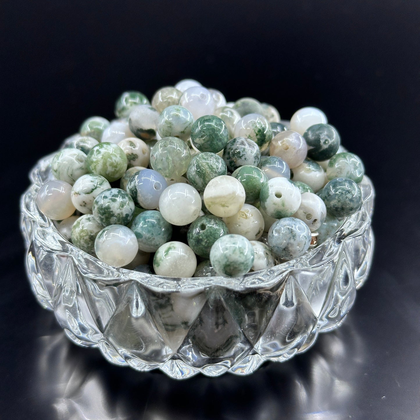 KEVI-DIY 8mm(±0.5mm) Natural Crystal Bead Set | 180 Beads + Free Elastic Strings & Charming Spacers | Make 8 Bracelets