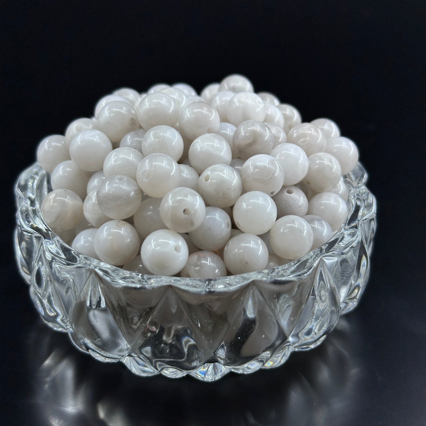 KEVI-DIY 8mm(±0.5mm) Natural Crystal Bead Set | 180 Beads + Free Elastic Strings & Charming Spacers | Make 8 Bracelets