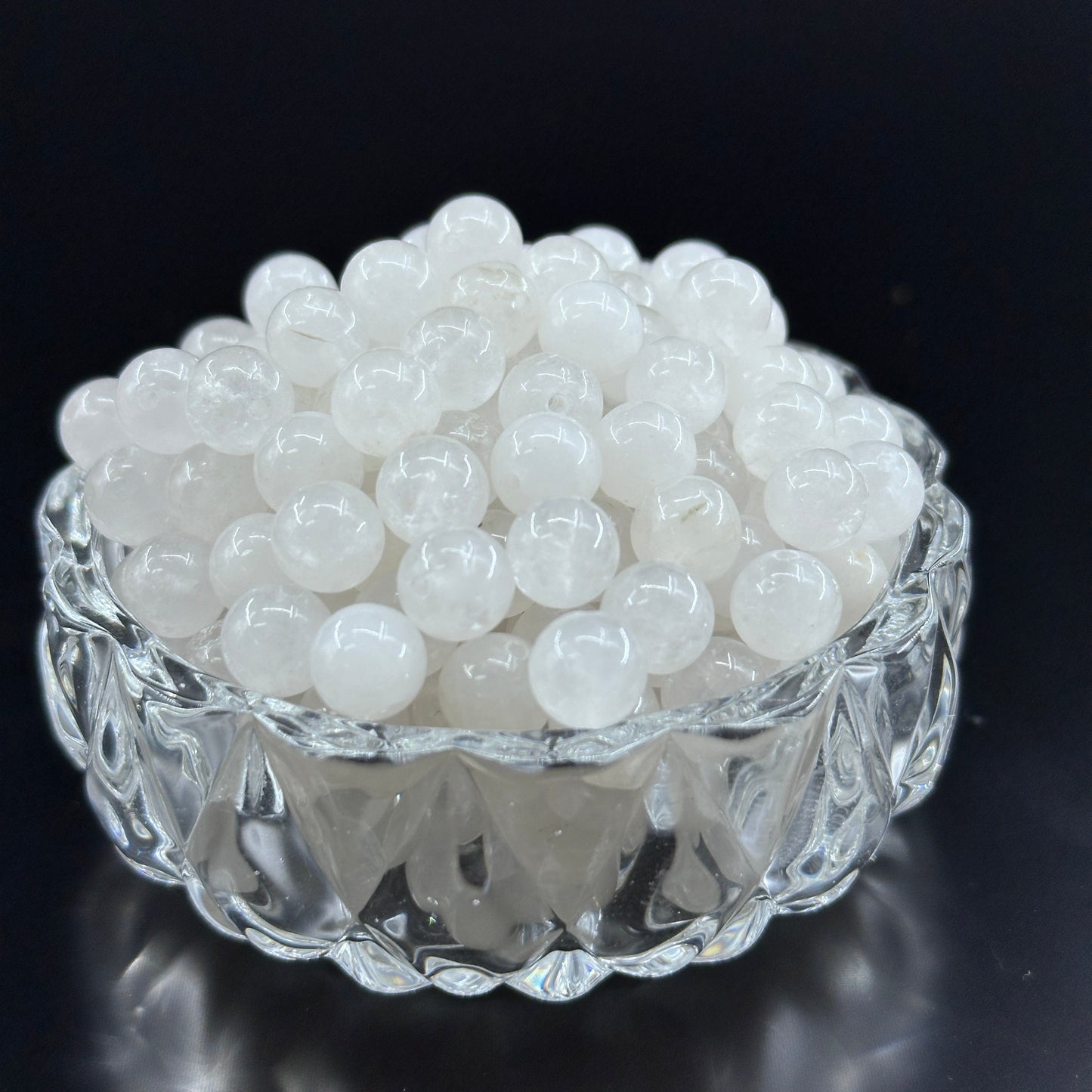 KEVI-DIY 8mm(±0.5mm) Natural Crystal Bead Set | 180 Beads + Free Elastic Strings & Charming Spacers | Make 8 Bracelets