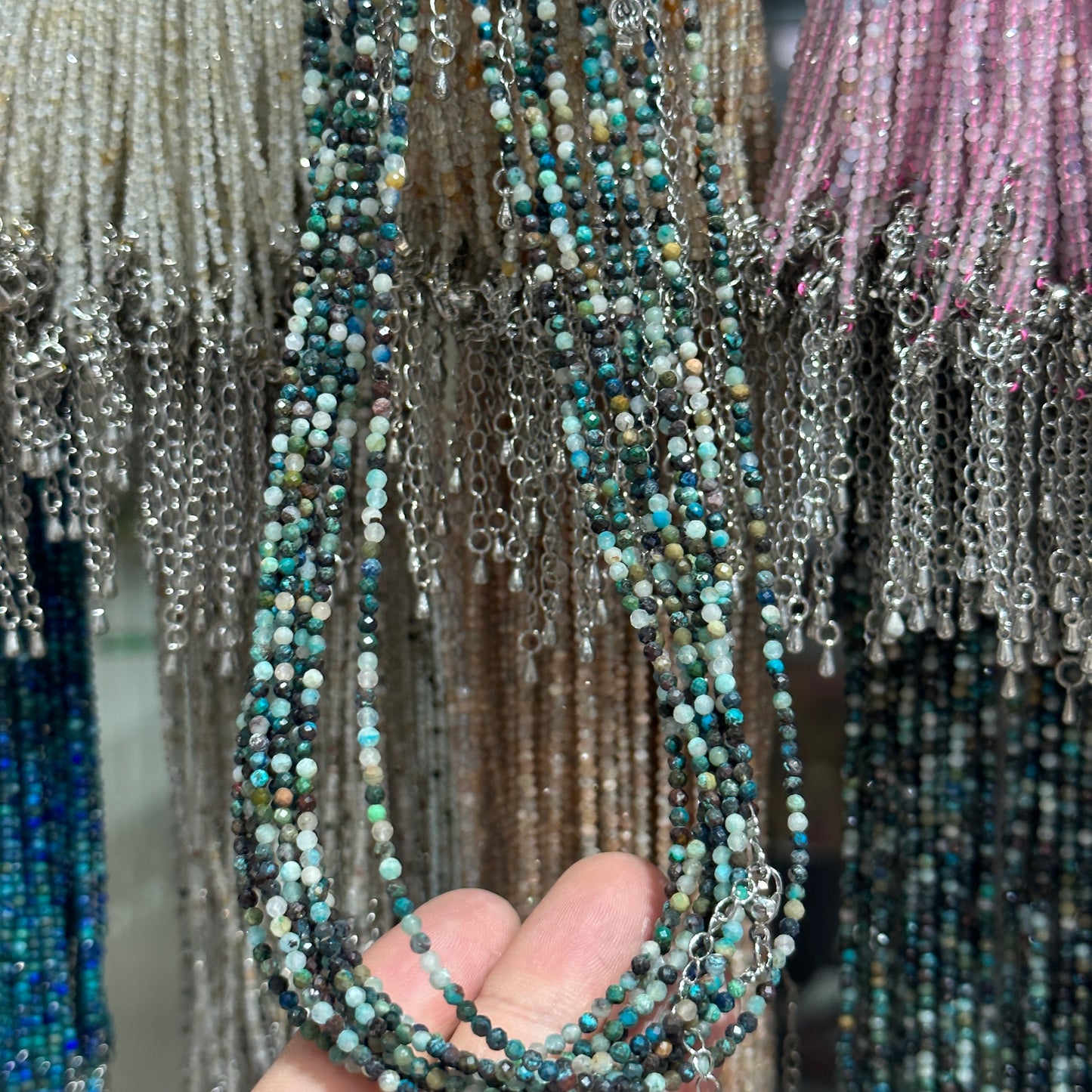 【2mm】 Faceted Natural Crystal Necklace Set | Timeless Sparkle Exquisite Handmade Jewelry