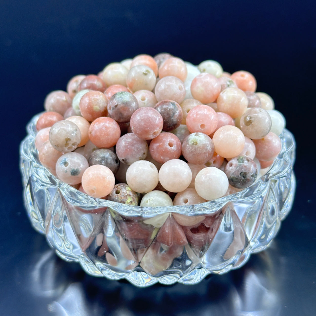 KEVI-DIY 8mm(±0.5mm) Natural Crystal Bead Set | 180 Beads + Free Elastic Strings & Charming Spacers | Make 8 Bracelets