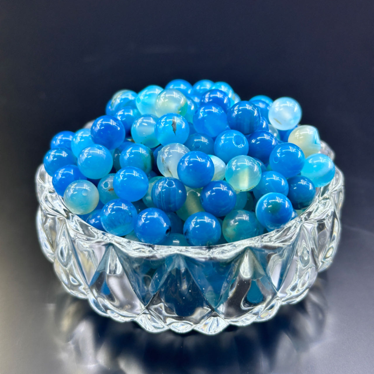 KEVI-DIY 8mm（±0.5mm)  Natural Crystal Bead Set | 180 Beads + Free Elastic  Strings & Charming Spacers | Make 8 Bracelets