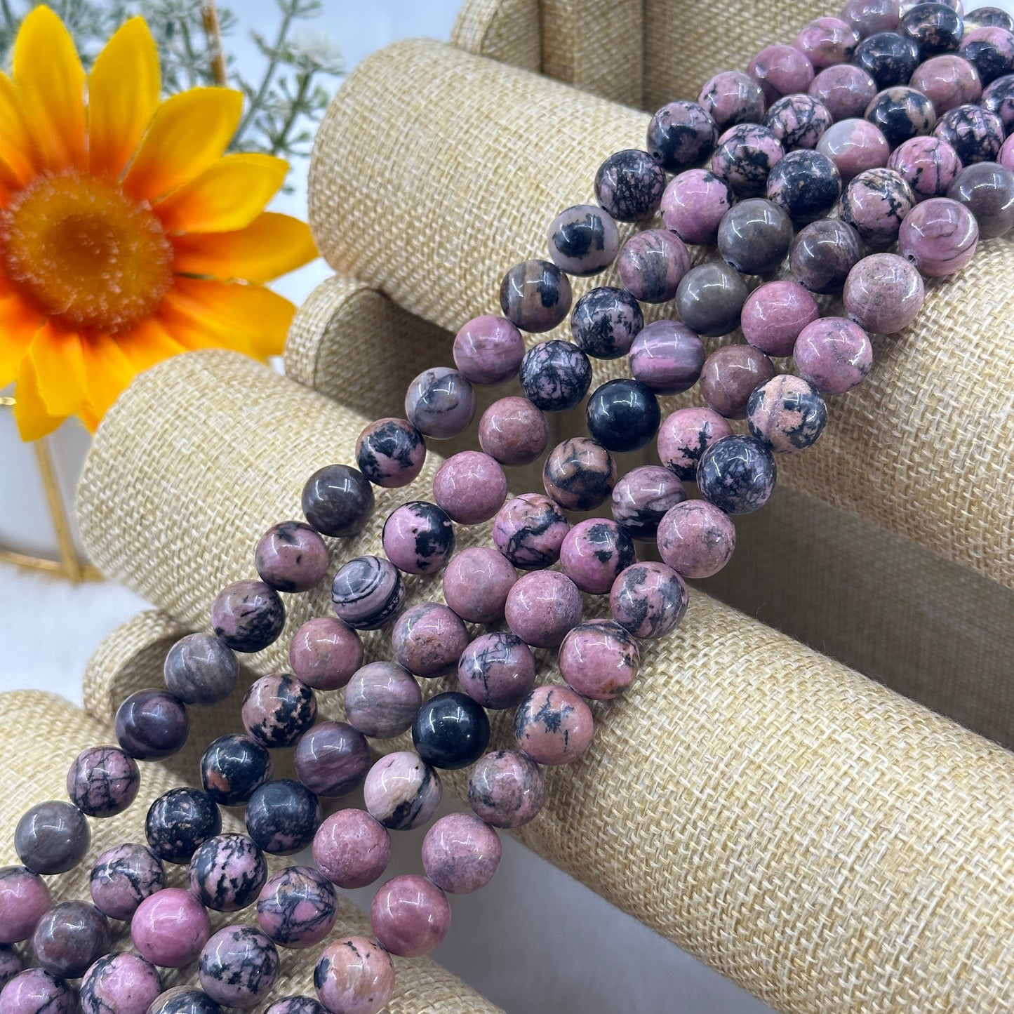 KEVI-DIY-【12 MM】Natural Crystal Beads  (1 Strand about 32PCS)