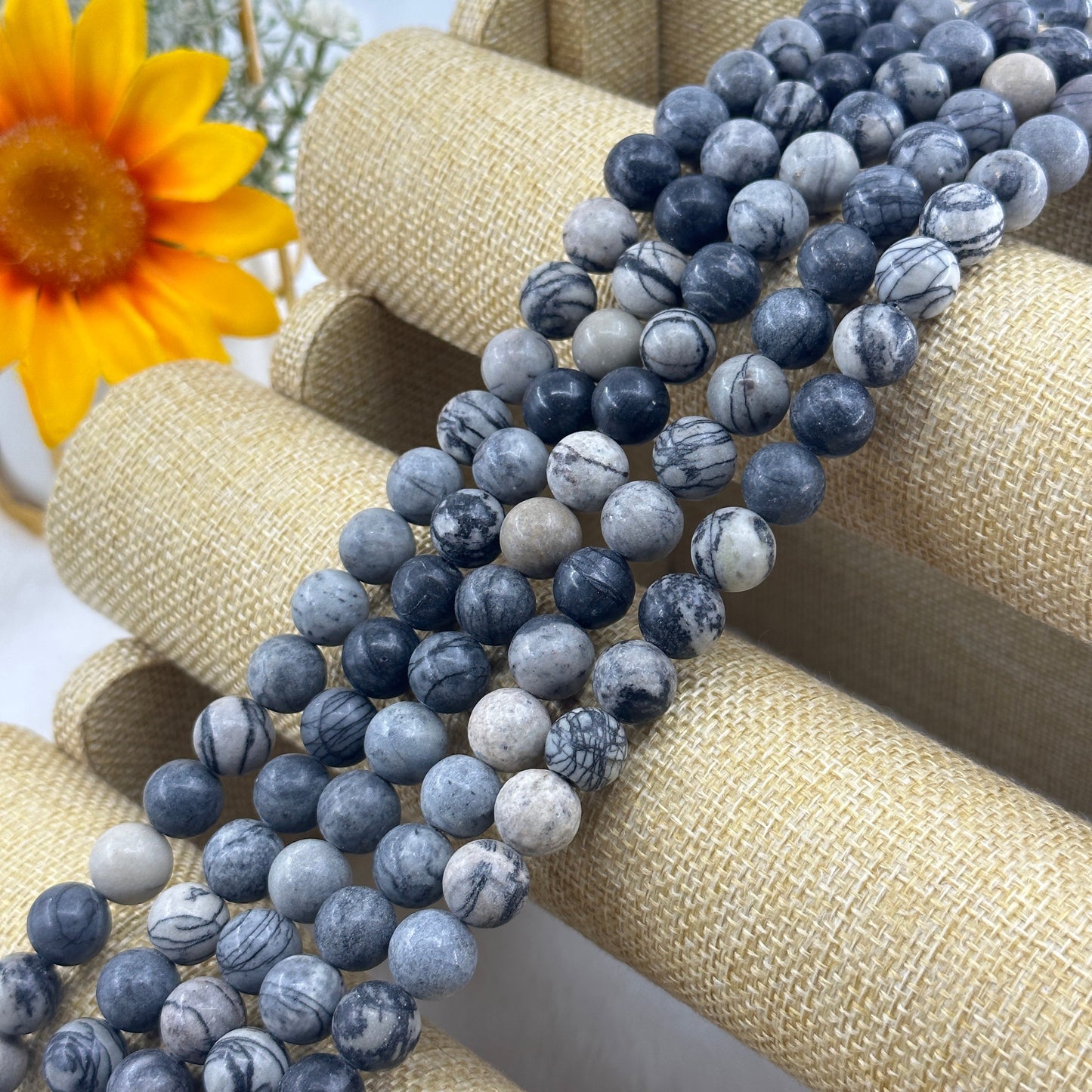 KEVI-DIY-【12 MM】Natural Crystal Beads  (1 Strand about 32PCS)