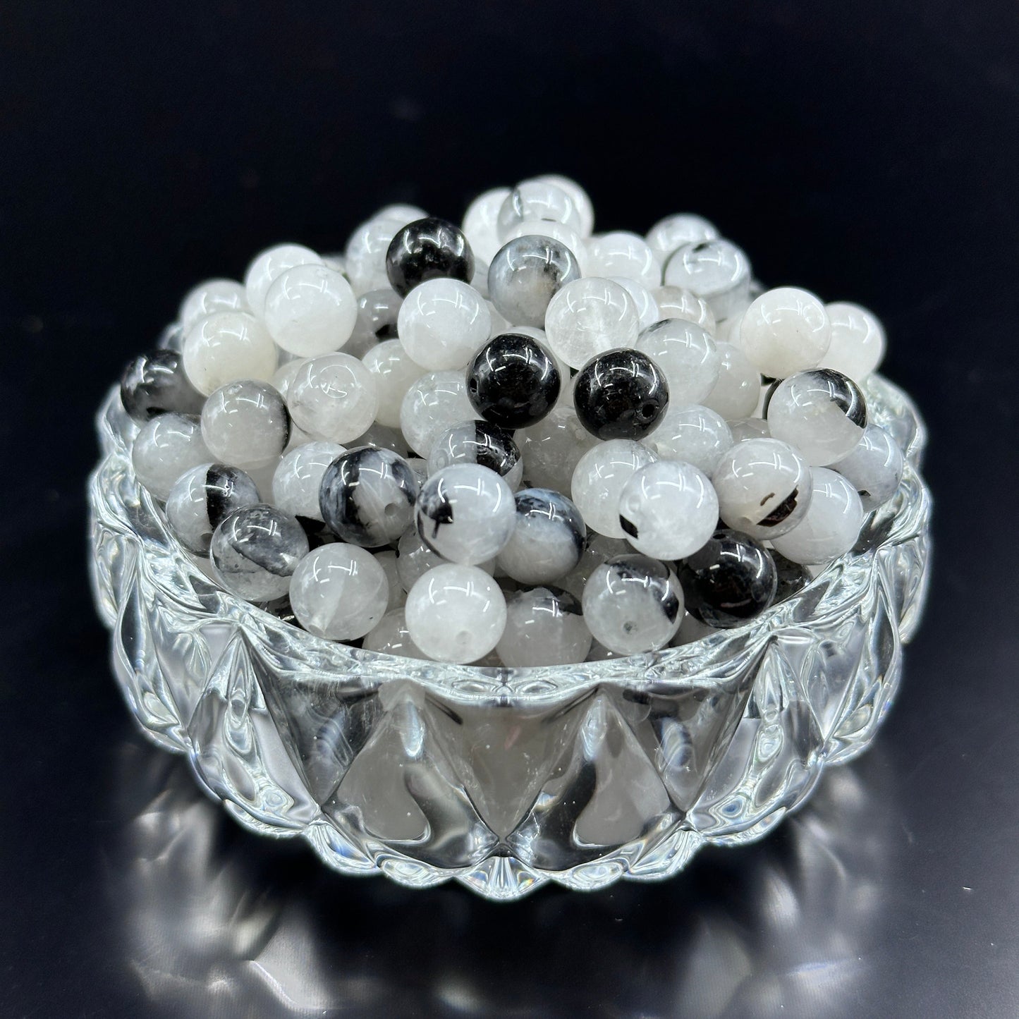 KEVI-DIY 【VIP】8mm Natural Crystal Beads (Over 180 Pcs) With Box Needles Strings Spacers