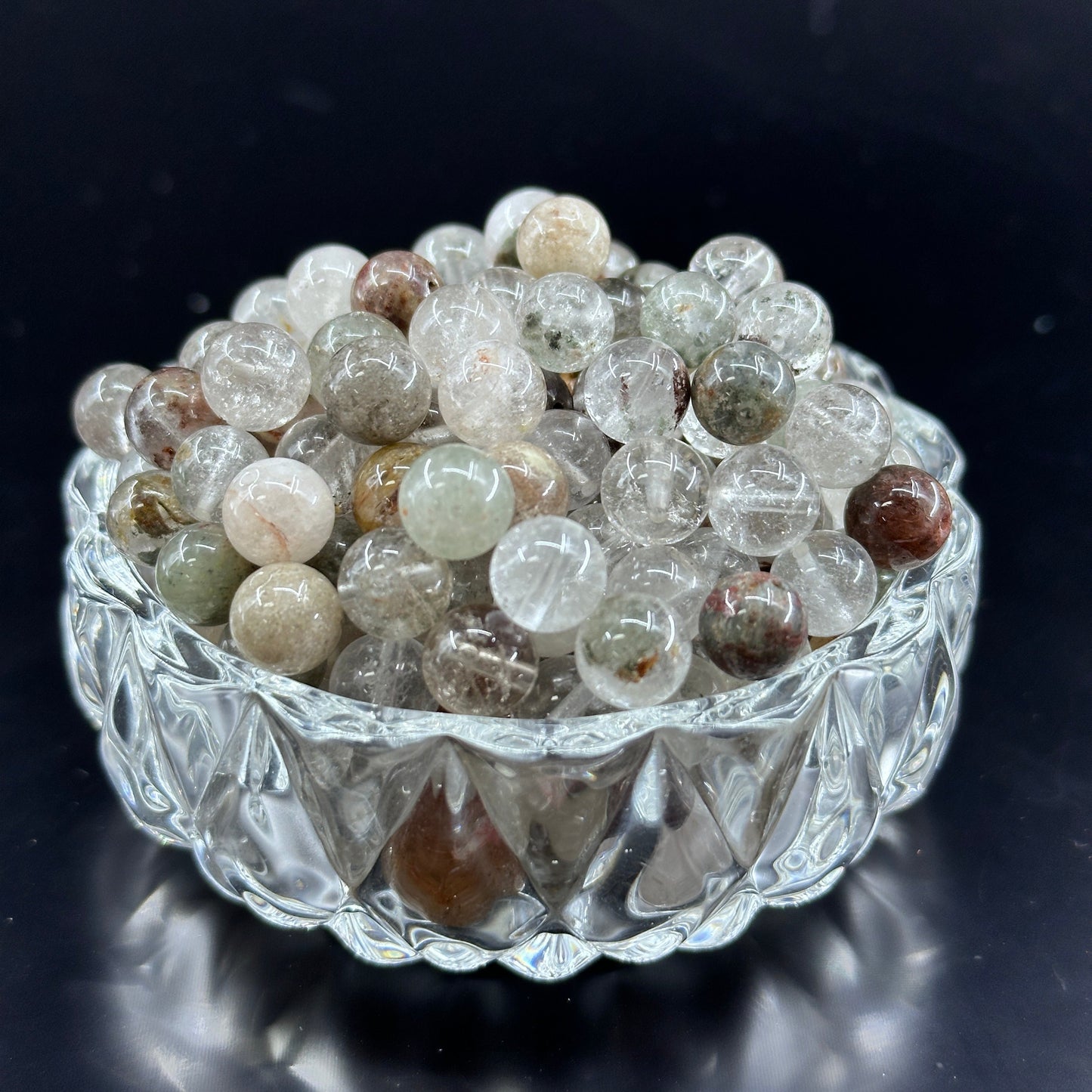 KEVI-DIY 【VIP】8mm Natural Crystal Beads (Over 180 Pcs) With Box Needles Strings Spacers