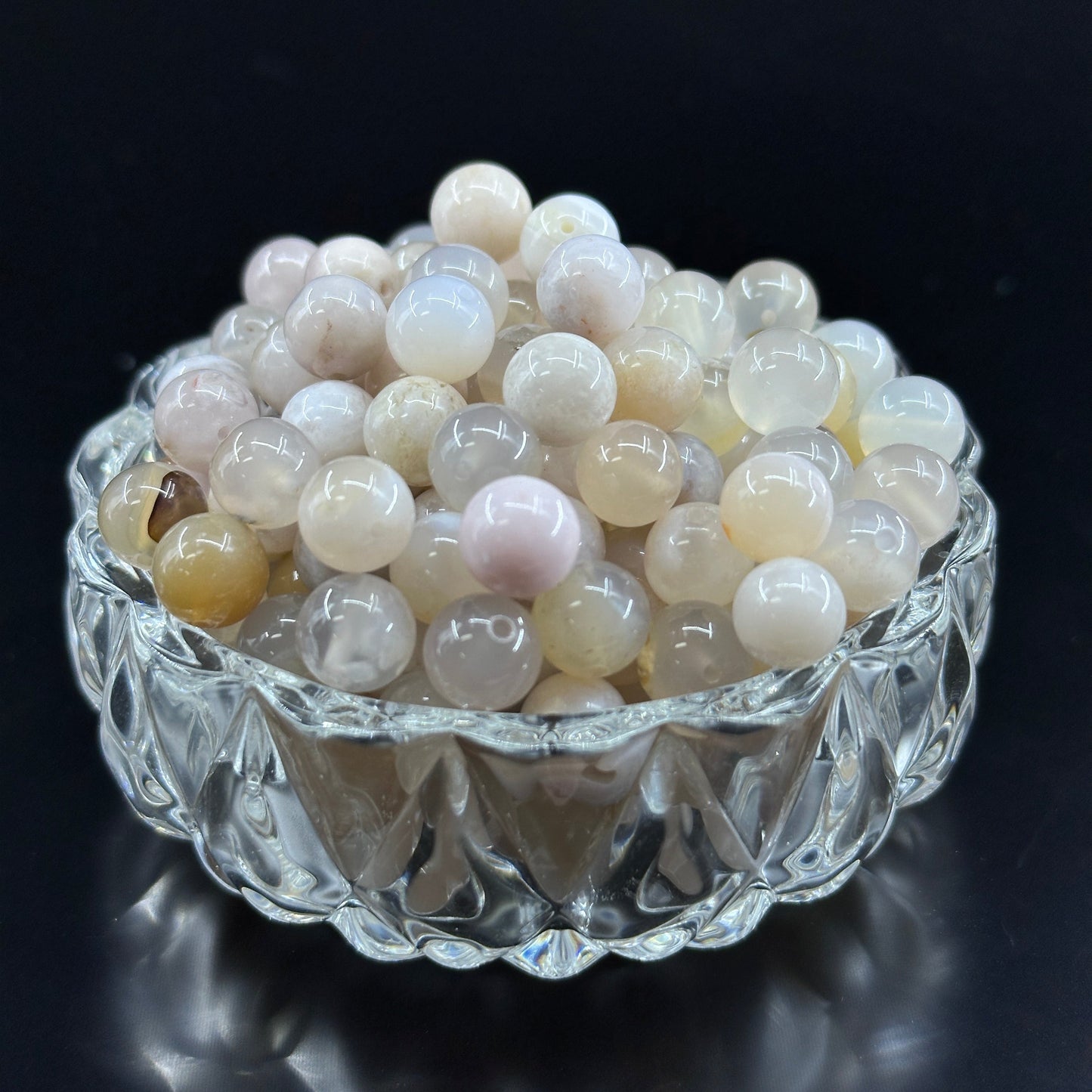 KEVI-DIY 【VIP】8mm Natural Crystal Beads (Over 180 Pcs) With Box Needles Strings Spacers