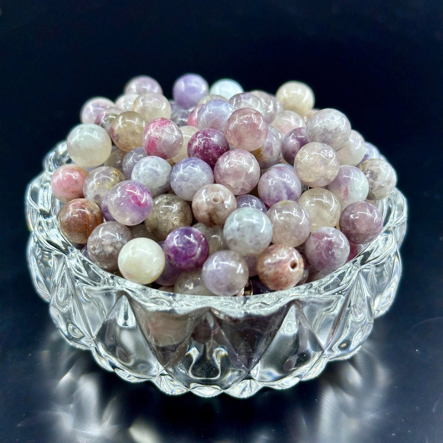 KEVI-DIY 【VIP】8mm Natural Crystal Beads (Over 180 Pcs) With Box Needles Strings Spacers