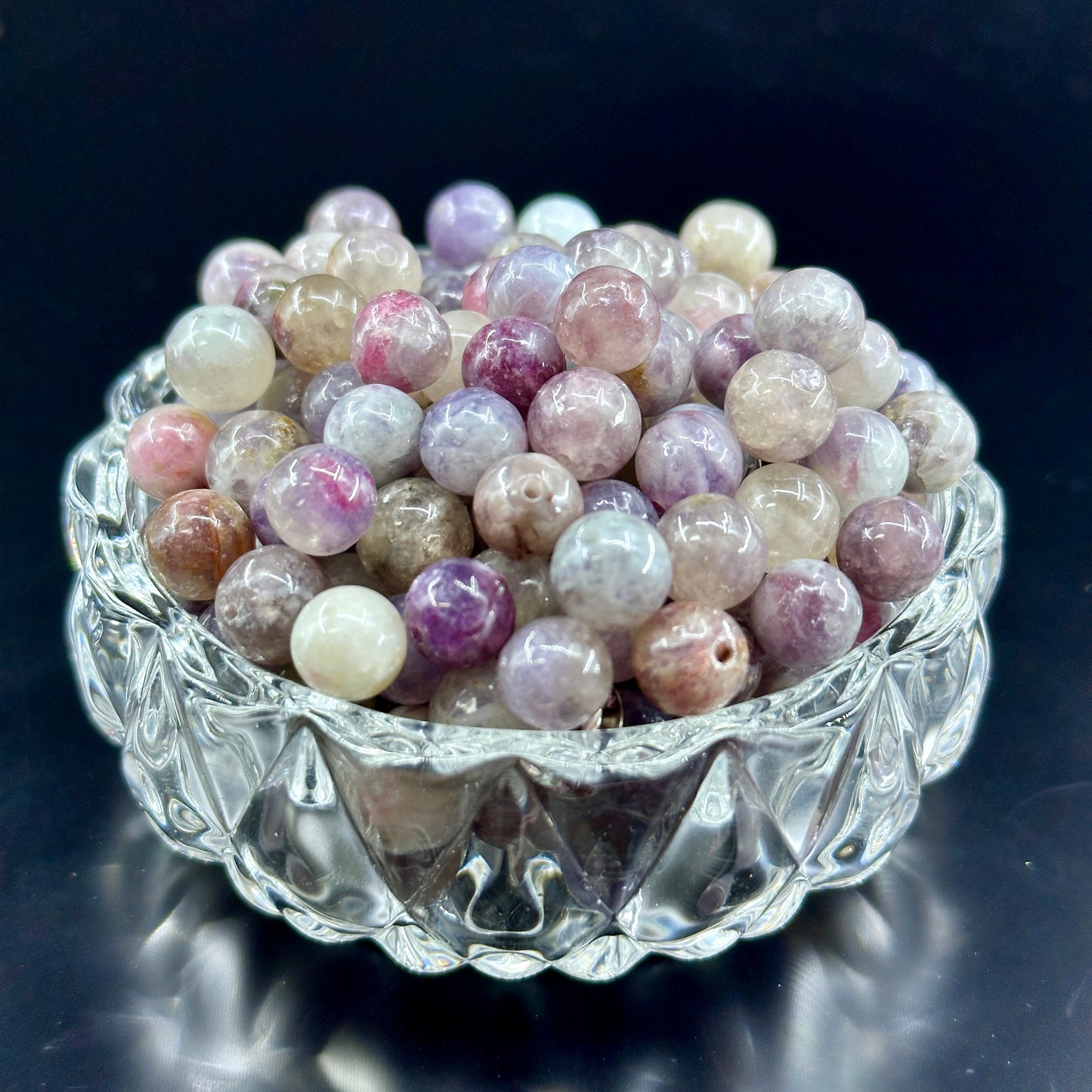 KEVI-DIY-【10 MM】Natural Crystal Beads  (1 Strand about 36-40PCS)Semi-finished Crystal Beads