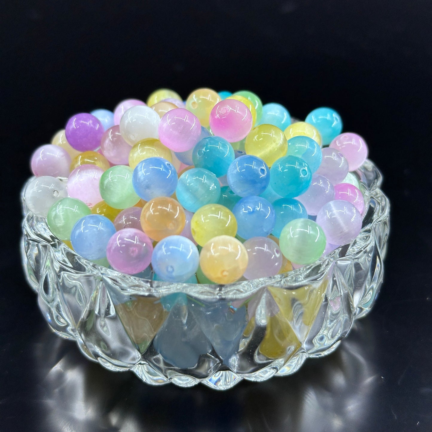 KEVI-DIY 【VIP】8mm Natural Crystal Beads (Over 180 Pcs) With Box Needles Strings Spacers