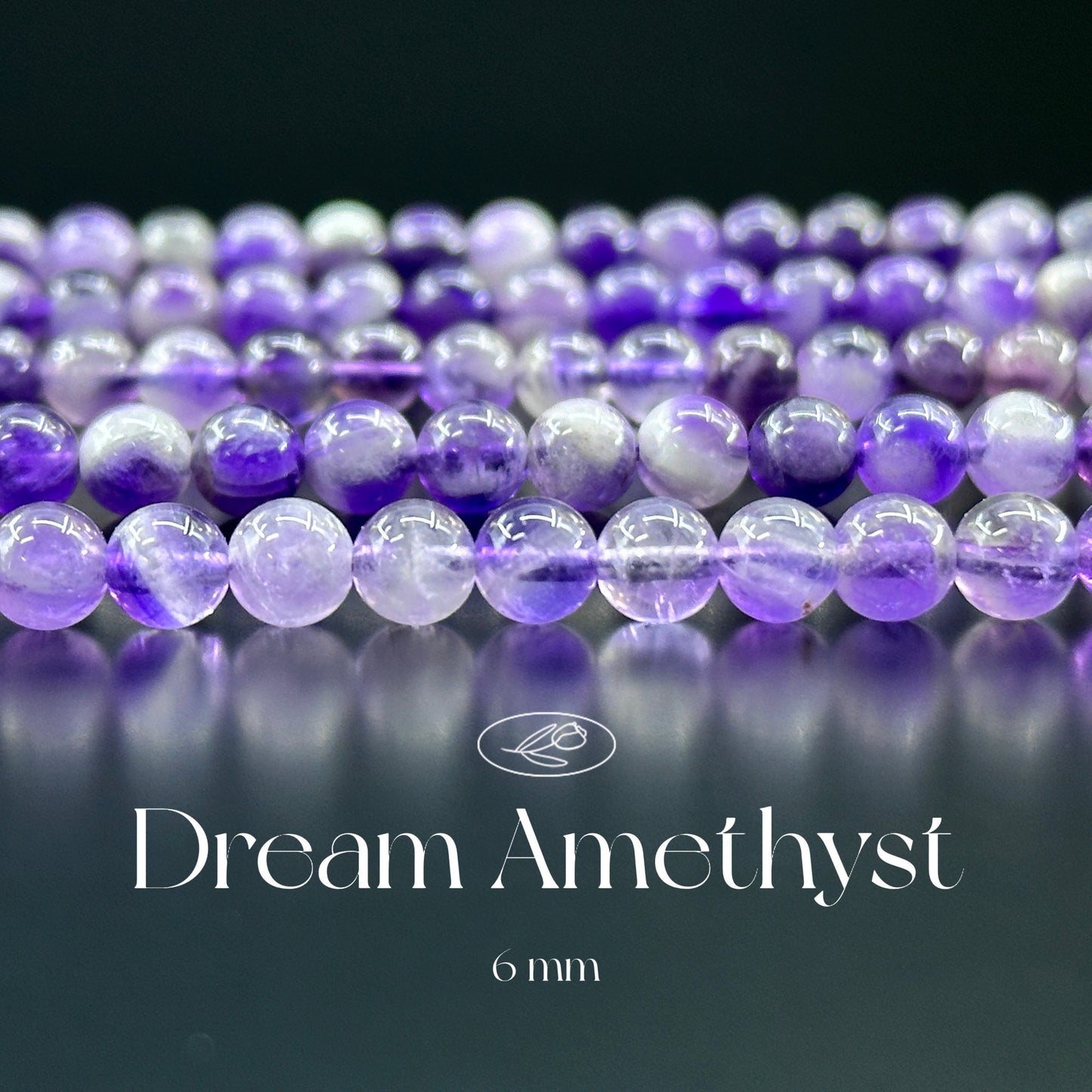 KEVI-DIY-【6 MM】Natural  Crystal Semi-finished Beads (1 Strand about 58-65PCS)