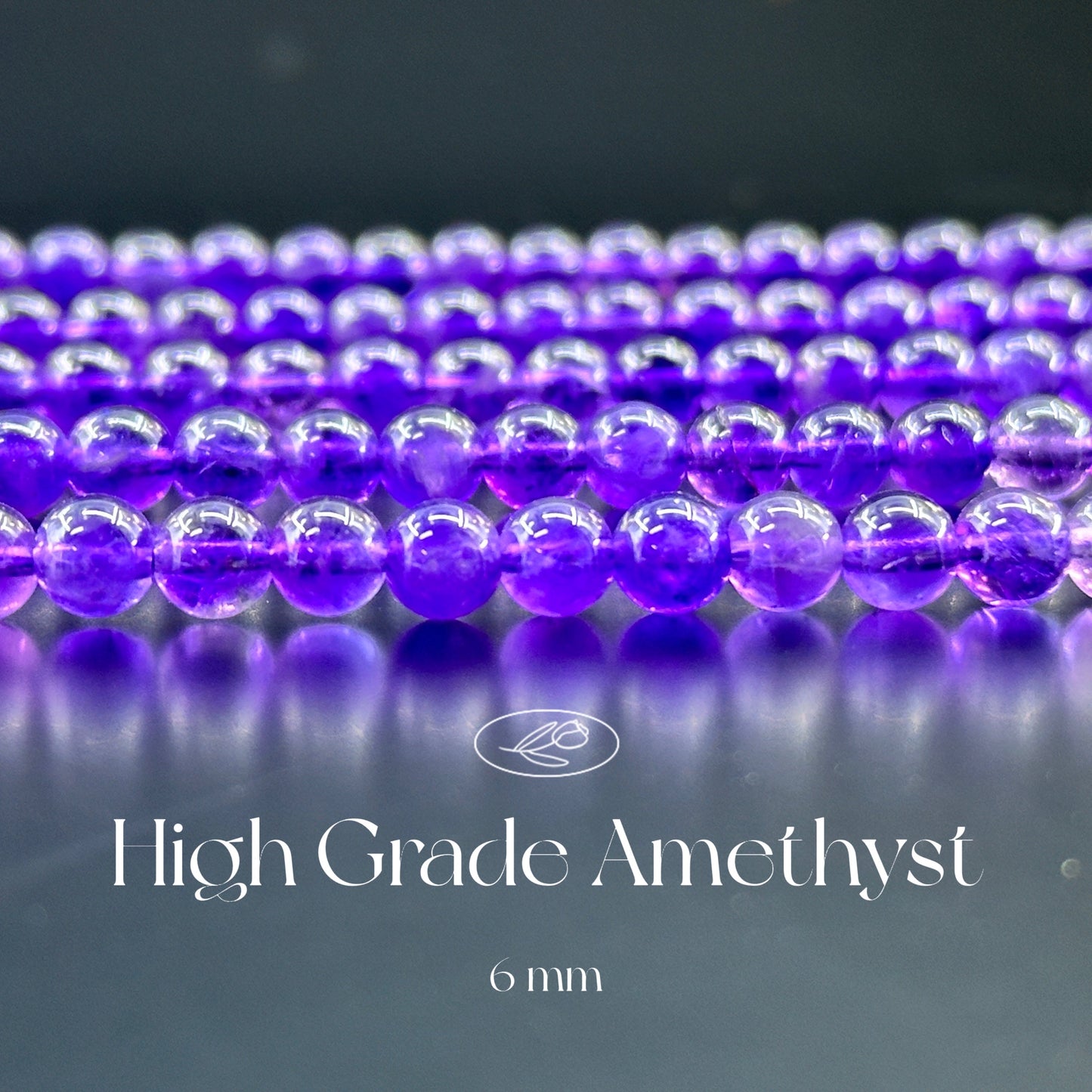 KEVI-DIY-【6 MM】Natural  Crystal Semi-finished Beads (1 Strand about 58-65PCS)