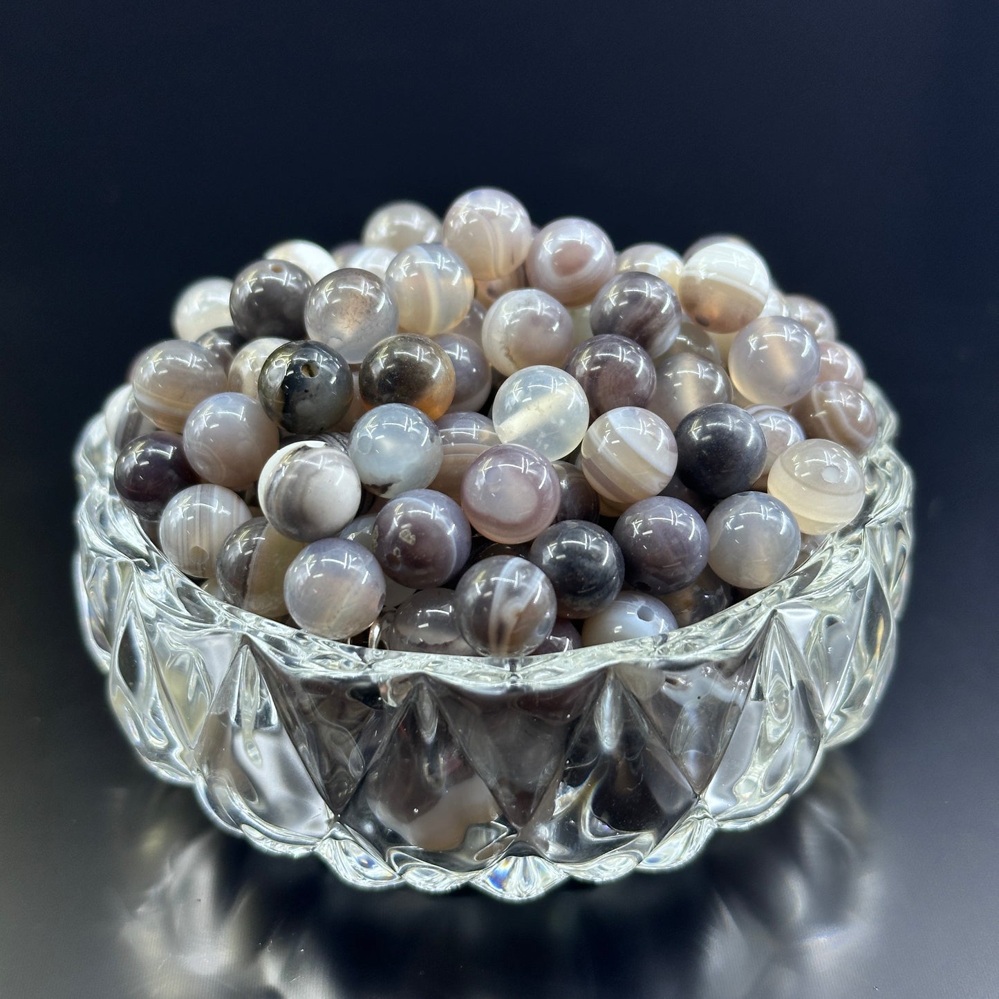 KEVI-DIY 【VIP】8mm Natural Crystal Beads (Over 180 Pcs) With Box Needles Strings Spacers