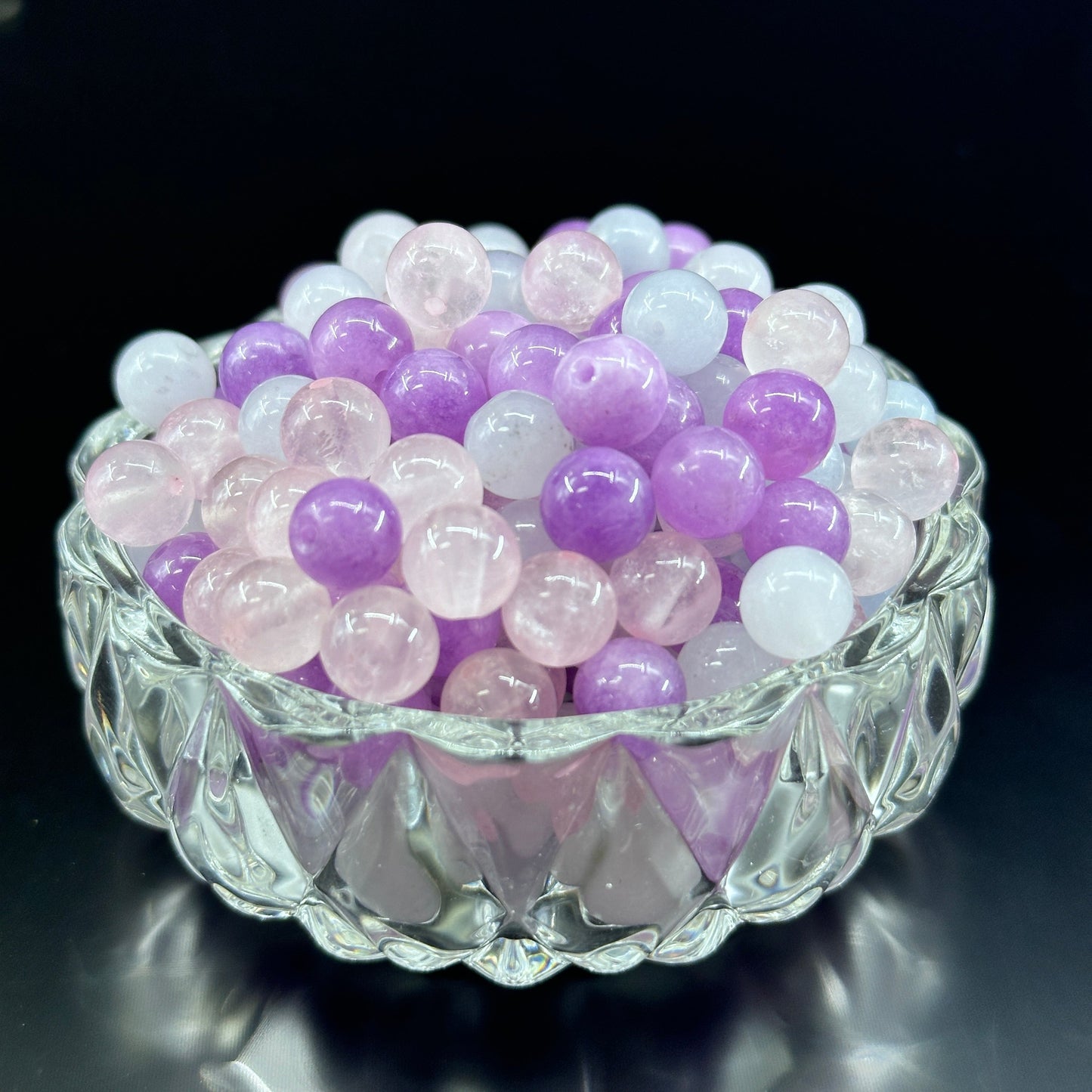 KEVI-DIY 【8mm】New Arrivals Natural Crystal Beads (Over 180 Pcs) with Box Needles Strings Spacers-New products are updated weekly at this link