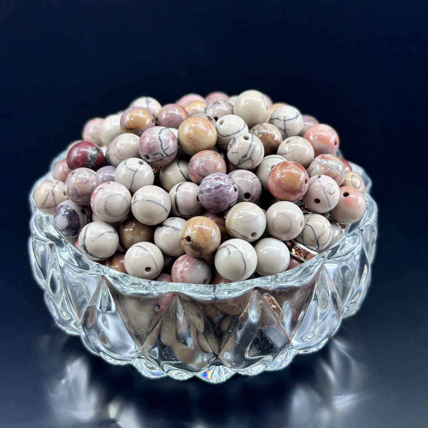 KEVI-DIY 【8mm】New Arrivals Natural Crystal Beads (Over 180 Pcs) with Box Needles Strings Spacers-New products are updated weekly at this link