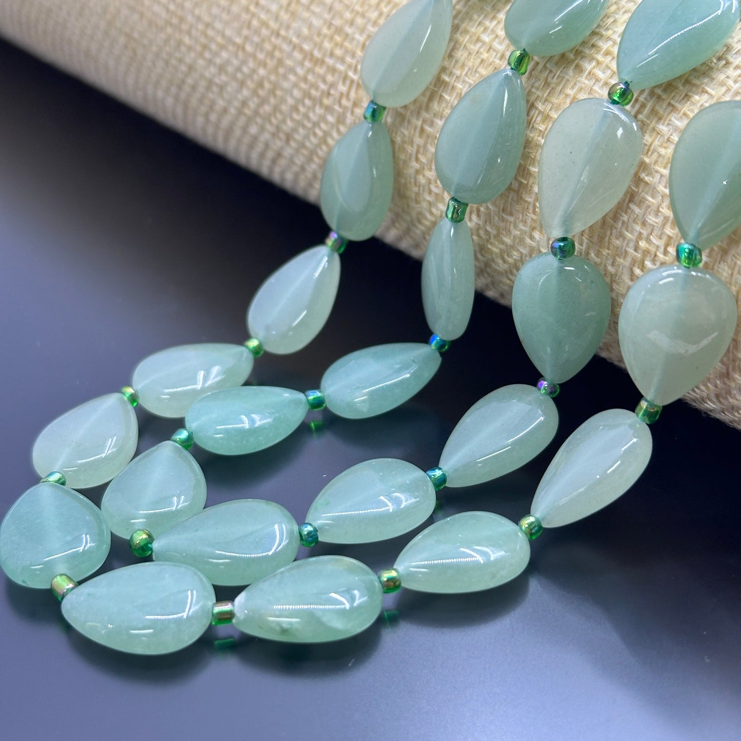 KEVI-DIY 【13*18mm】Natural Crystal Water Drop Shape Beads (20PCS/Strand)DIY Accessories Necklace Bracelet Hair Accessories Materials