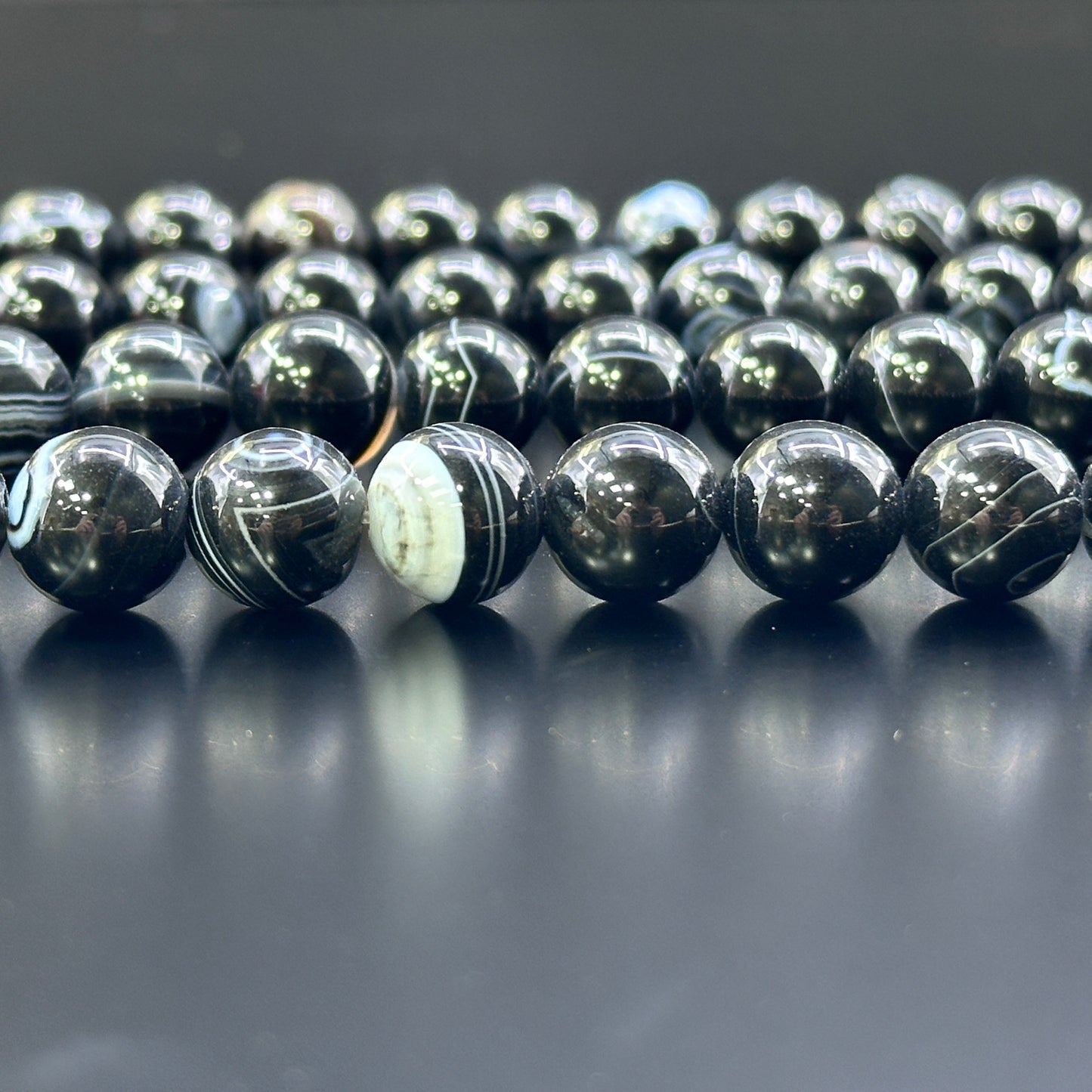 KEVI-DIY-【12 MM】Natural Crystal Beads  (1 Strand about 32PCS)