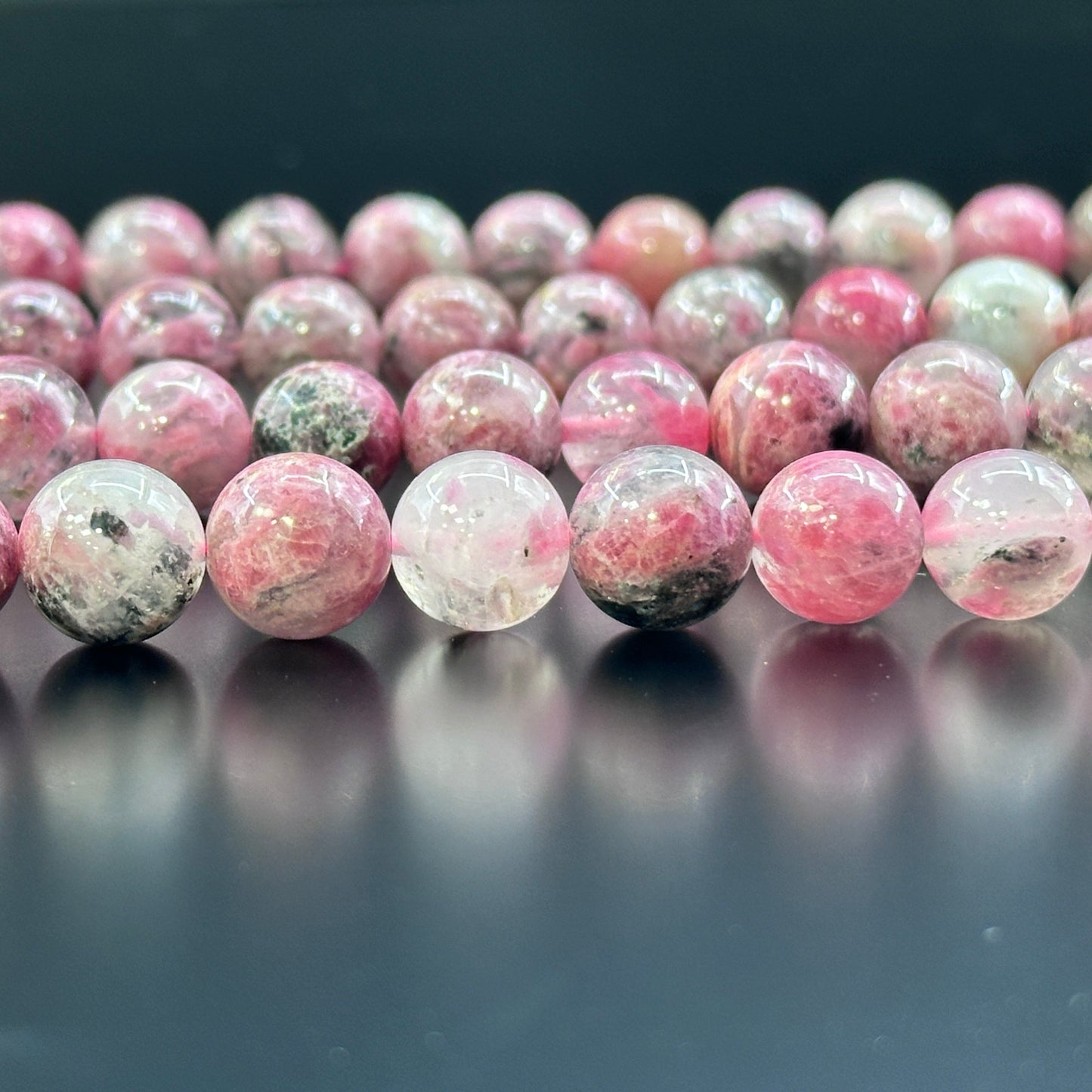 KEVI-DIY-【12 MM】Natural Crystal Beads  (1 Strand about 32PCS)