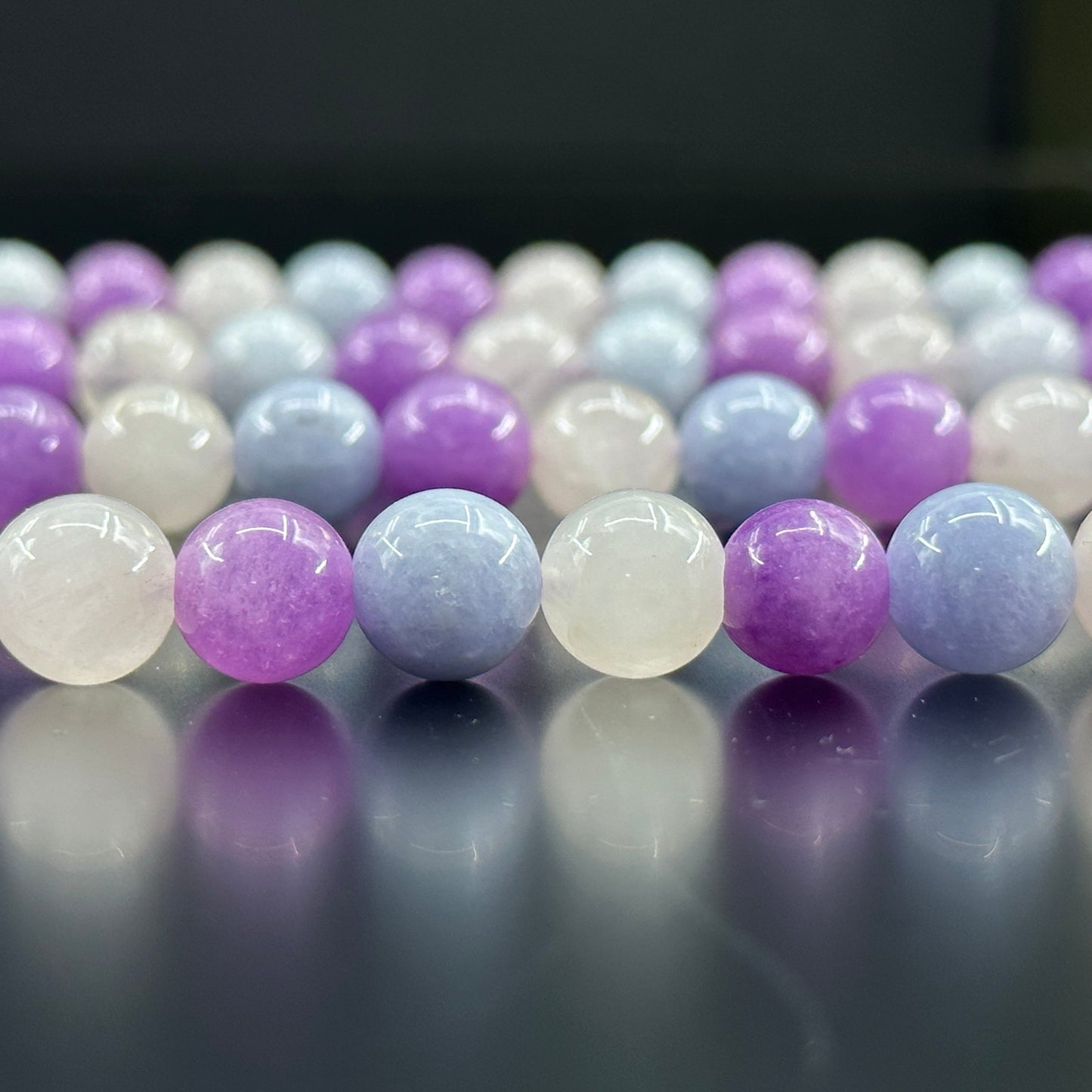 KEVI-DIY-【6 MM】Natural  Crystal Semi-finished Beads (1 Strand about 58-65PCS)