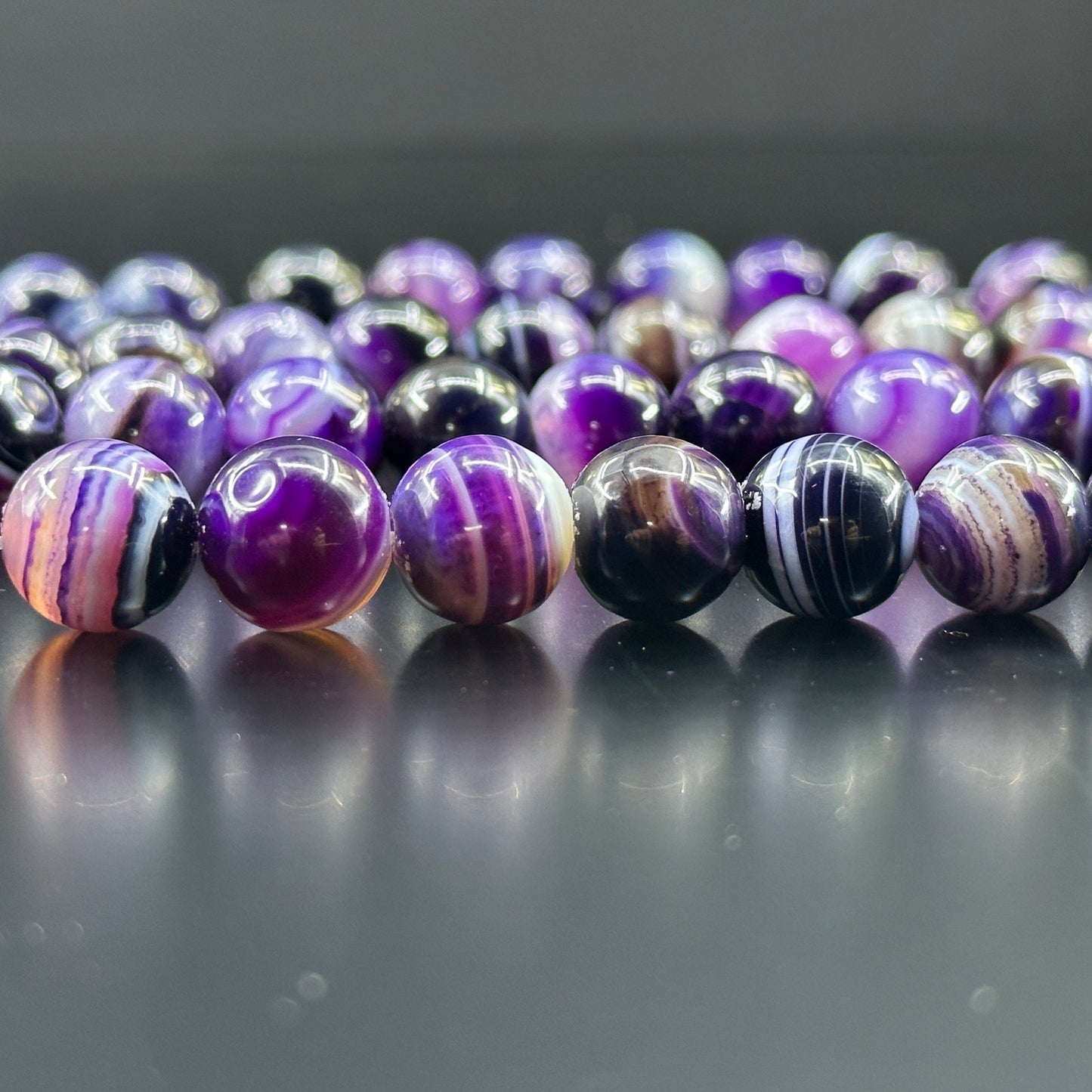 KEVI-DIY-【12 MM】Natural Crystal Beads  (1 Strand about 32PCS)