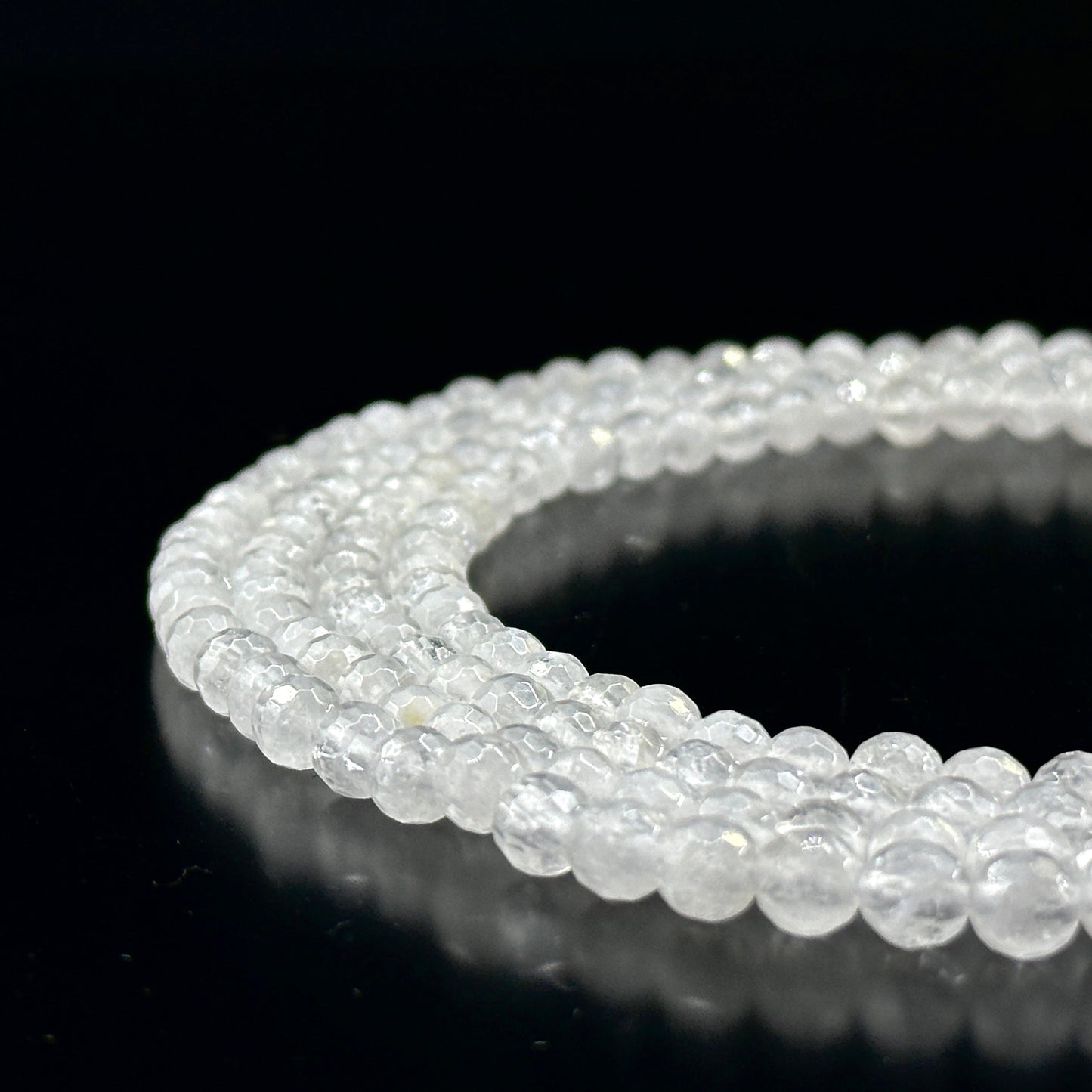 KEVI-DIY-【6 MM】Natural  Crystal Semi-finished Beads (1 Strand about 58-65PCS)