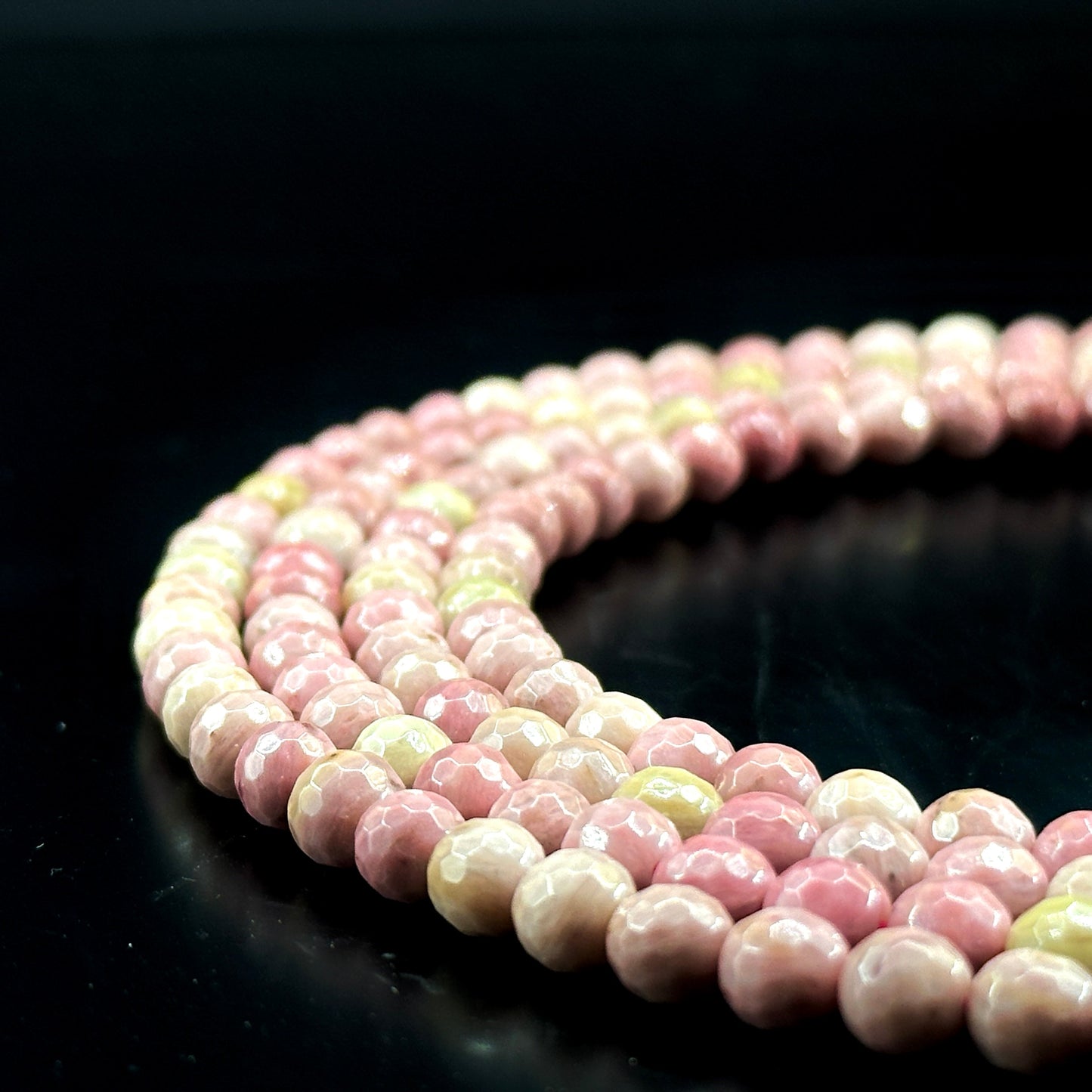 KEVI-DIY-【6 MM】Natural  Crystal Semi-finished Beads (1 Strand about 58-65PCS)