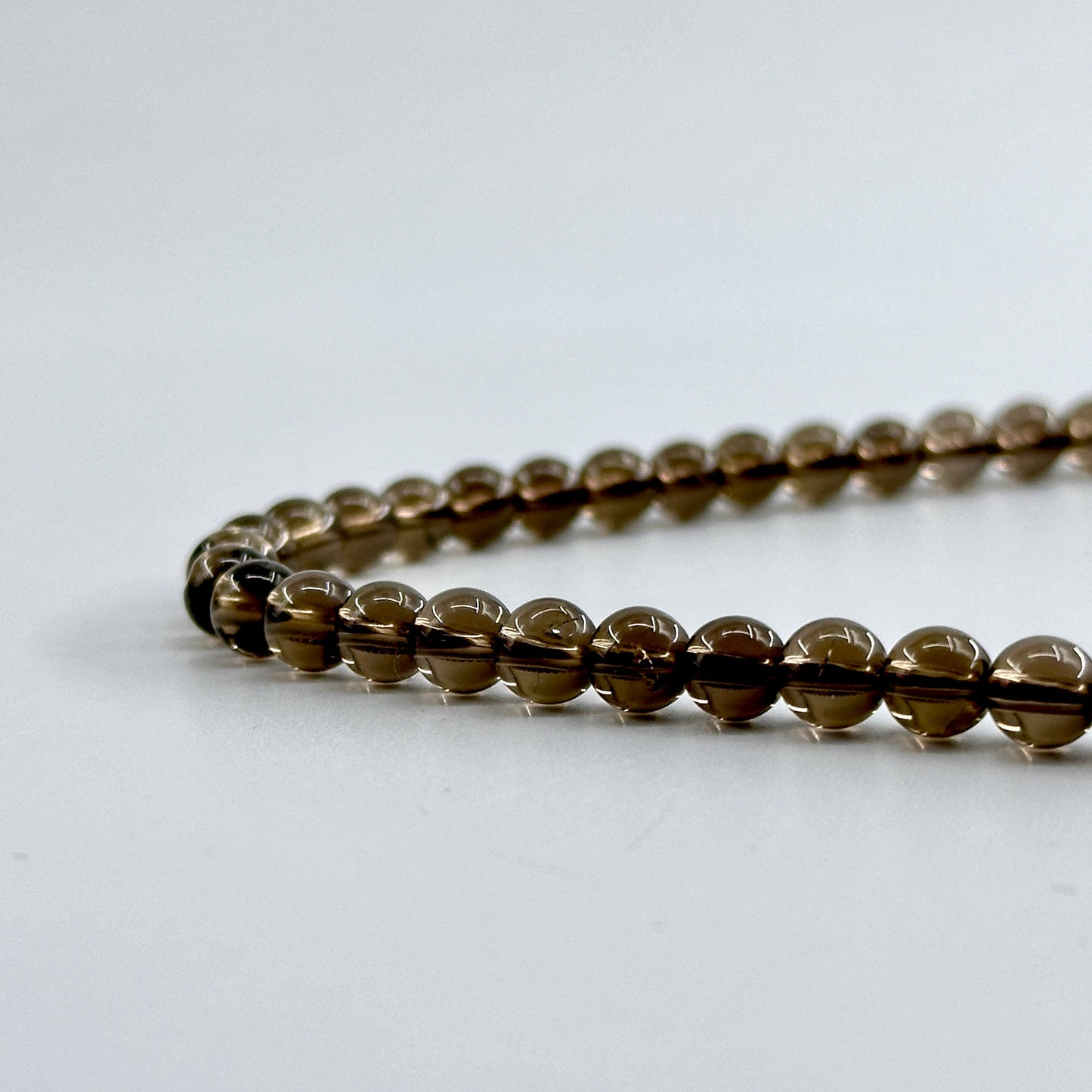 KEVI-DIY-【6 MM】Natural  Crystal Semi-finished Beads (1 Strand about 58-65PCS)