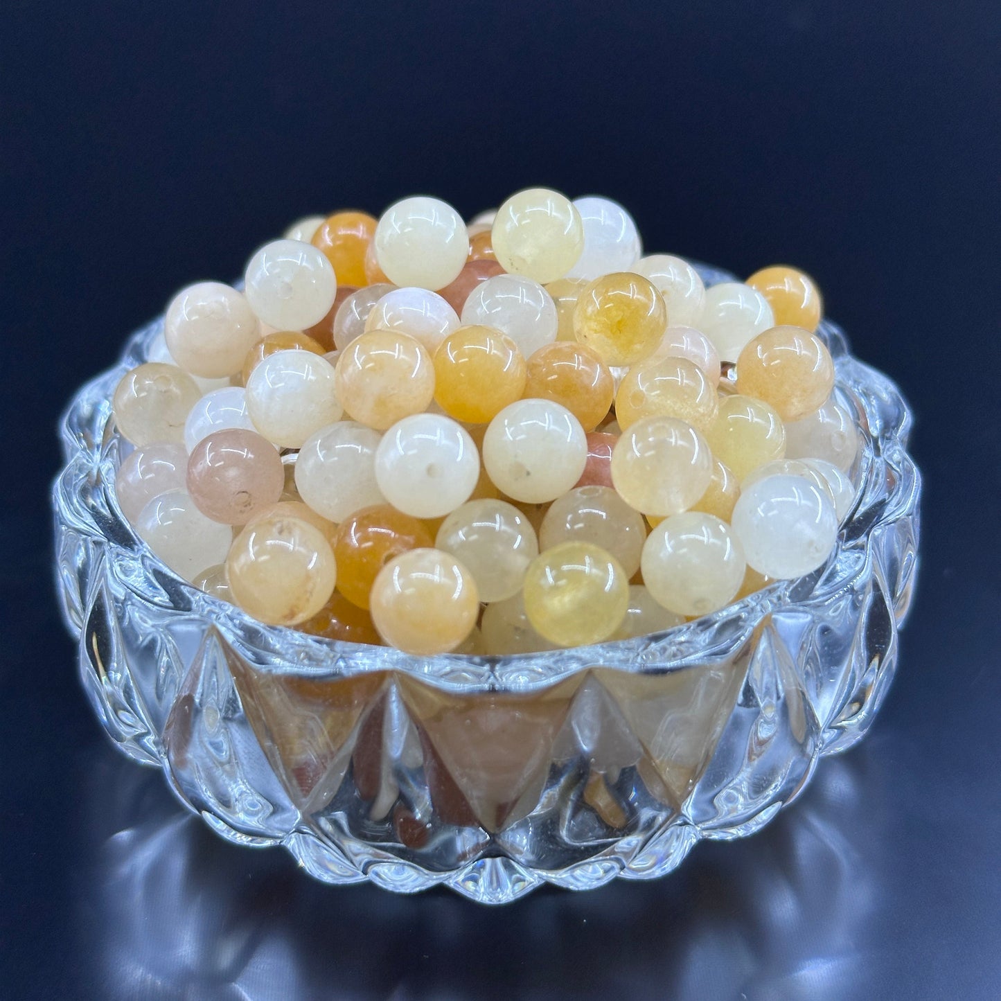 KEVI-DIY 8mm（±0.5mm)  Natural Crystal Bead Set | 180 Beads + Free Elastic  Strings & Charming Spacers | Make 8 Bracelets